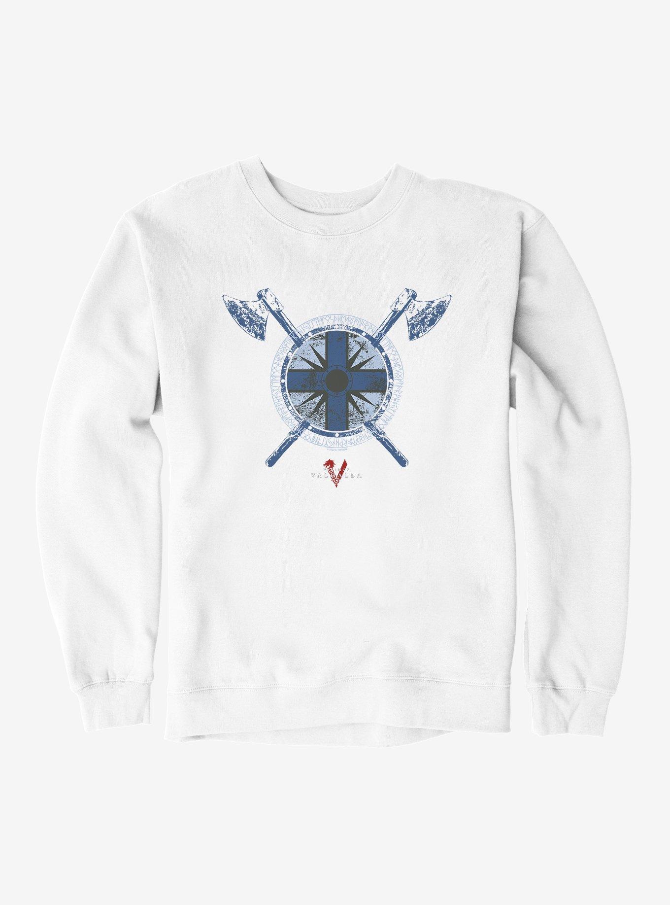 Vikings: Valhalla Canute Shield Symbol Sweatshirt, WHITE, hi-res