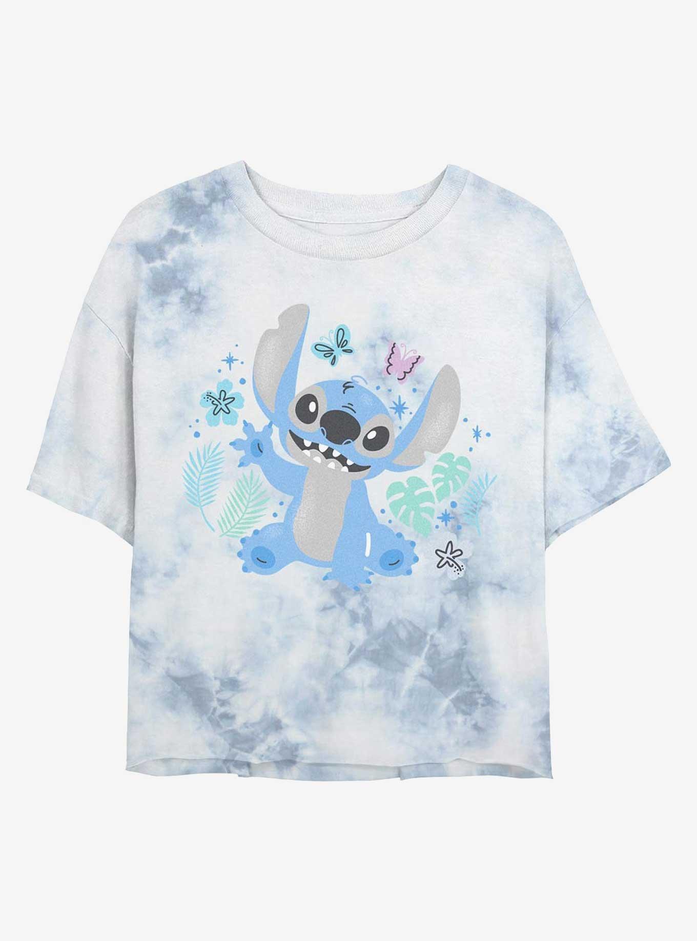 Disney Lilo & Stitch Spring Stitch Girls Tie-Dye Crop T-Shirt, , hi-res