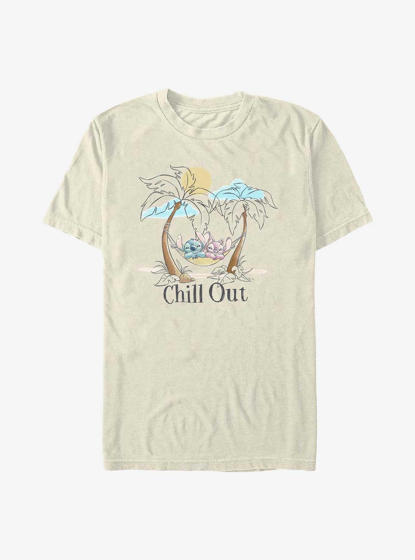 Disney Lilo & Stitch Chill Out Garment Dye T-Shirt, IVORY, hi-res