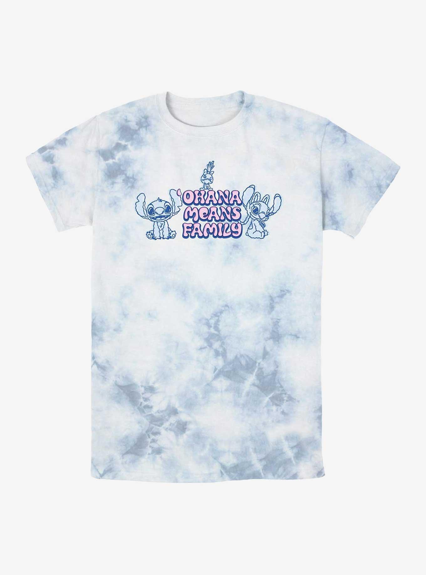 Disney Lilo & Stitch Ohana Means Family Tie-Dye T-Shirt, WHITEBLUE, hi-res