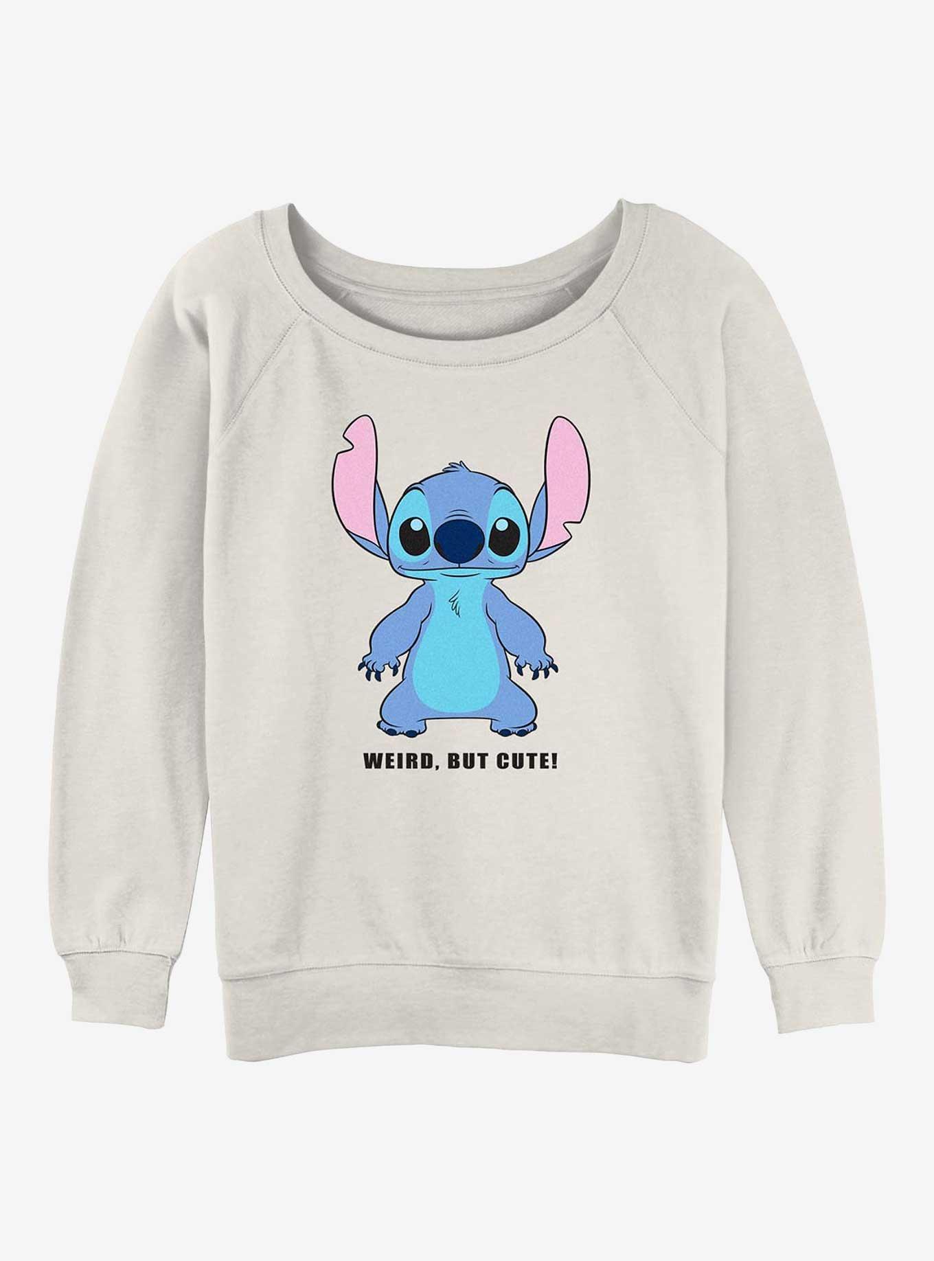 Disney Lilo & Stitch Weird But Cute Girls Slouchy Sweatshirt, , hi-res