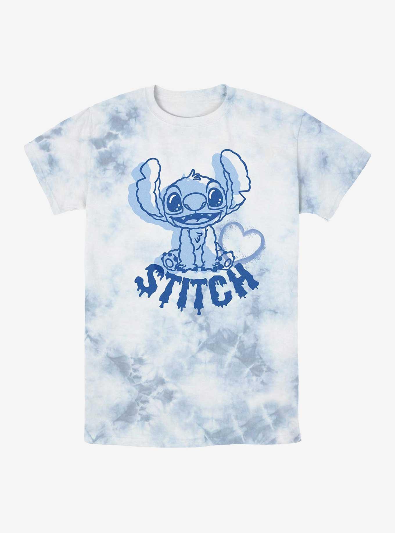 Disney Lilo & Stitch Heart Tie-Dye T-Shirt, WHITEBLUE, hi-res