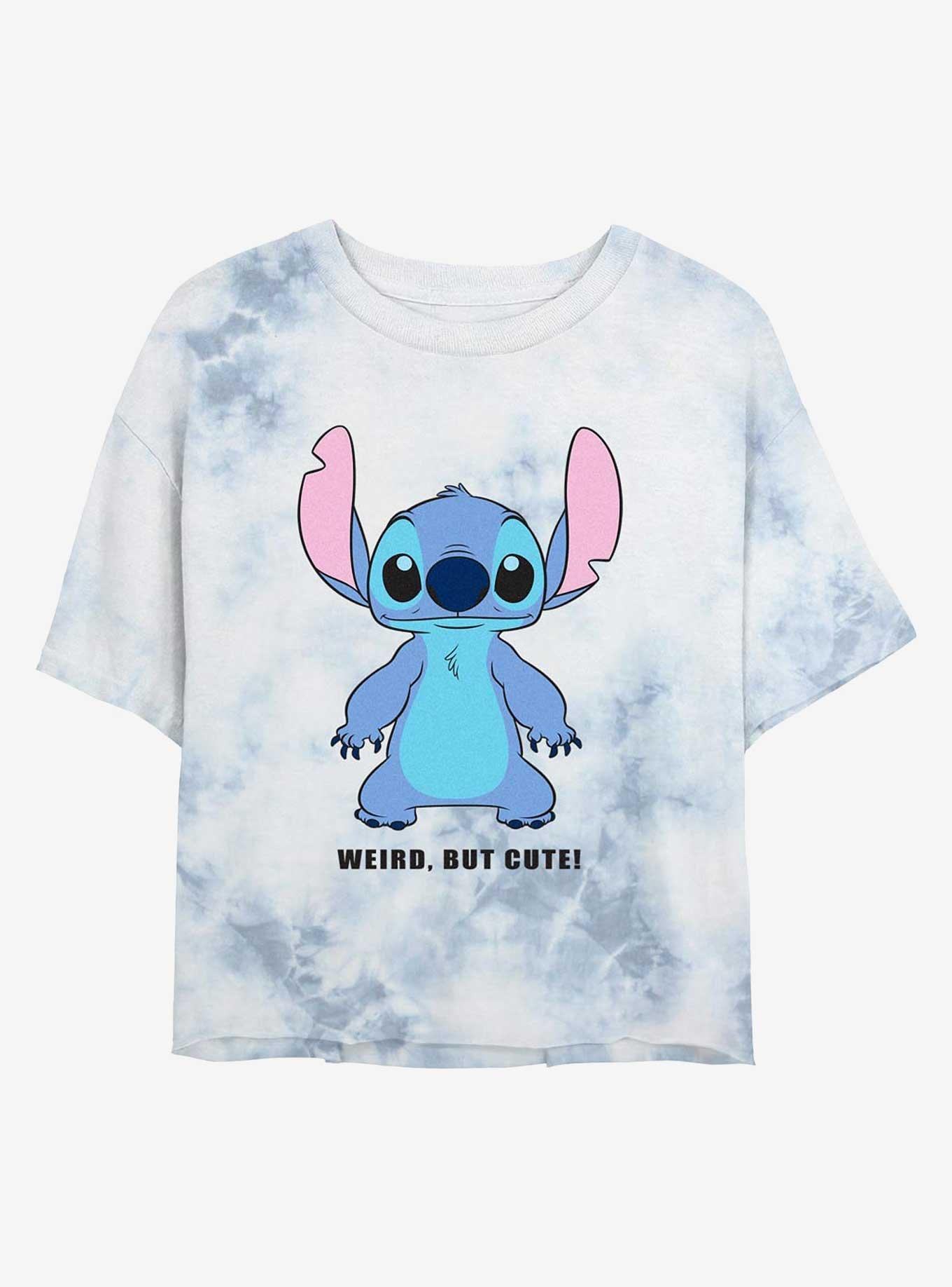 Disney Lilo & Stitch Weird But Cute Girls Tie-Dye Crop T-Shirt, , hi-res