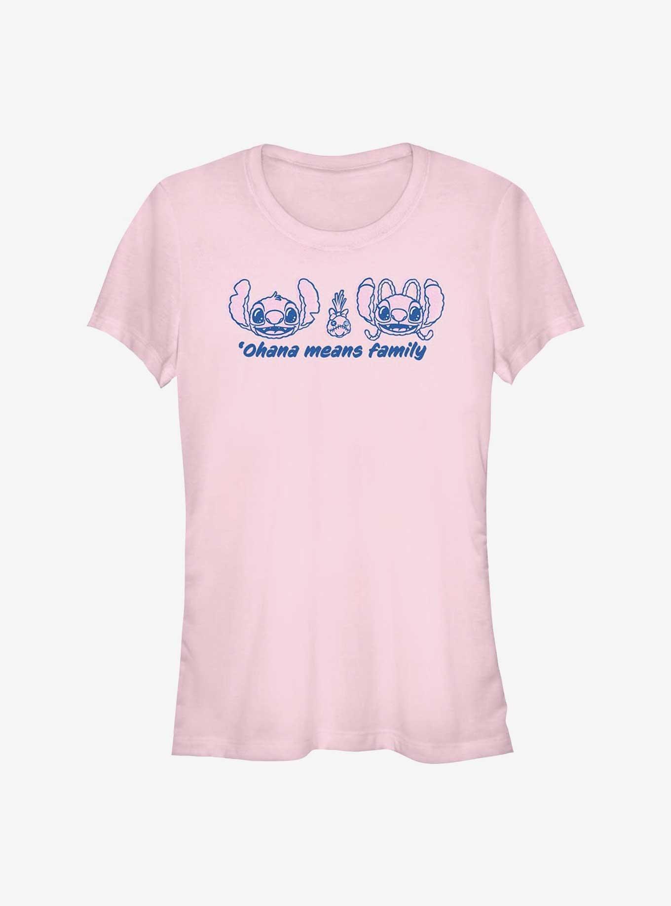 Disney Lilo & Stitch Ohana Means Family Quote Girls T-Shirt, , hi-res