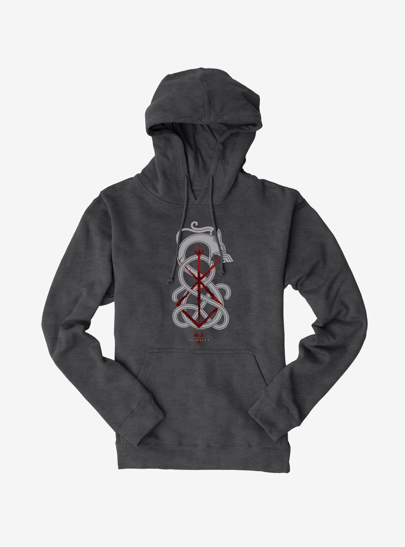 Vikings: Valhalla Snarling Wolf Symbol Hoodie, , hi-res