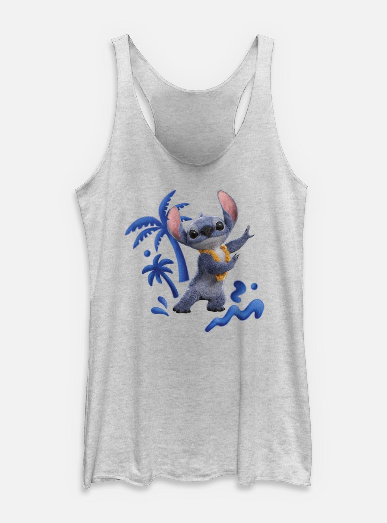 Disney Lilo & Stitch Live Action Dancing Stitch Womens Tank Top, WHITE HTR, hi-res