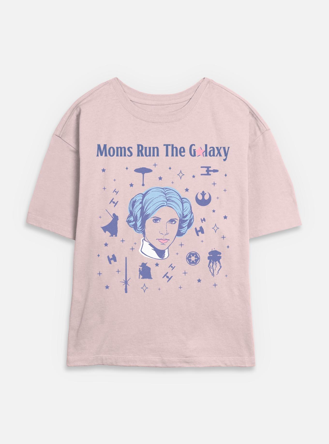 Star Wars Moms Run The Galaxy Womens Skimmer T-Shirt, BLUSH, hi-res