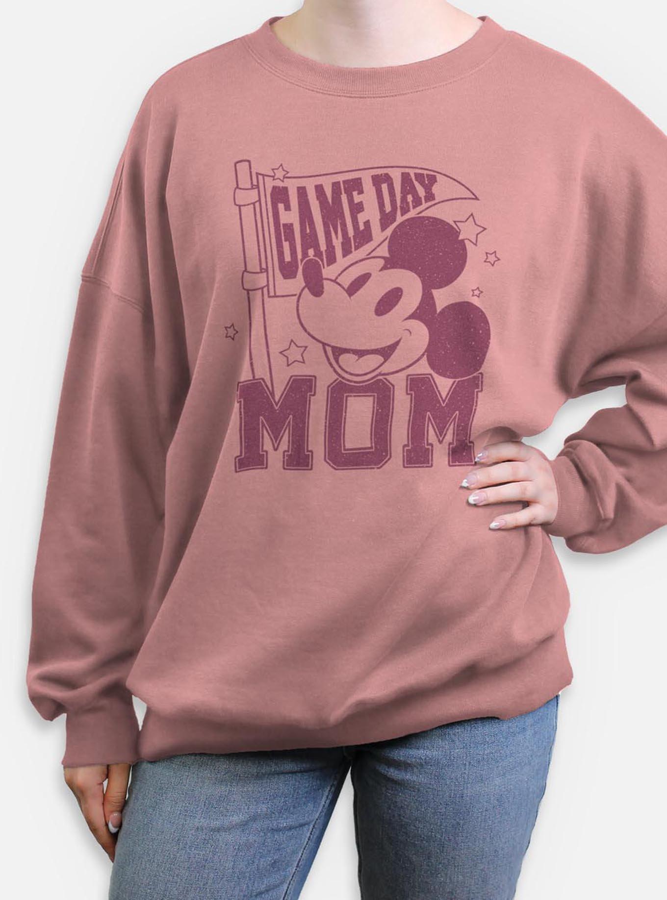 Disney Mickey Mouse Game Day Mom Womens Oversized Sweatshirt,Specials : American Fashion Style Bags On Sale