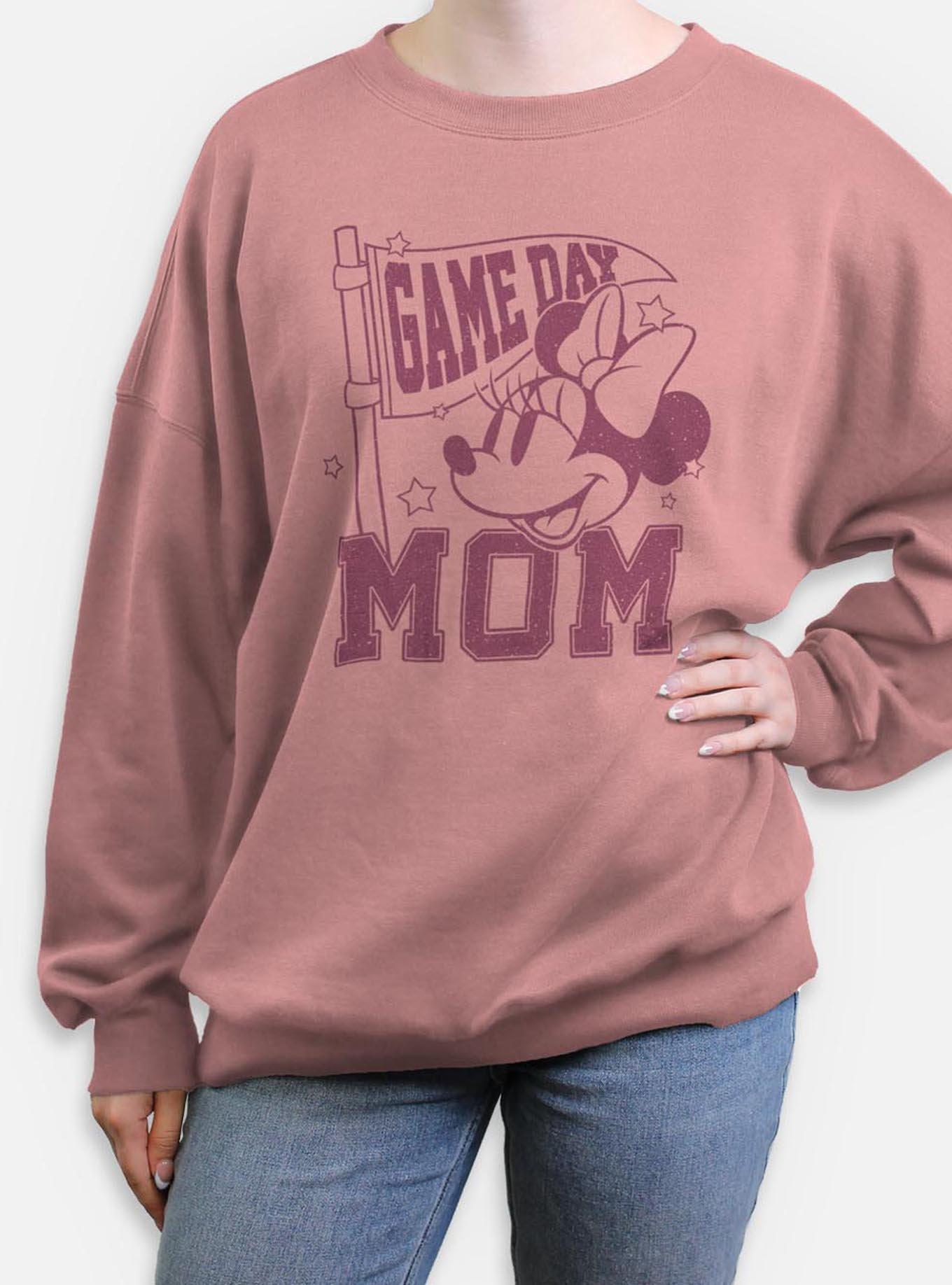 Disney Minnie Mouse Game Day Mom Womens Oversized Sweatshirt, , hi-res