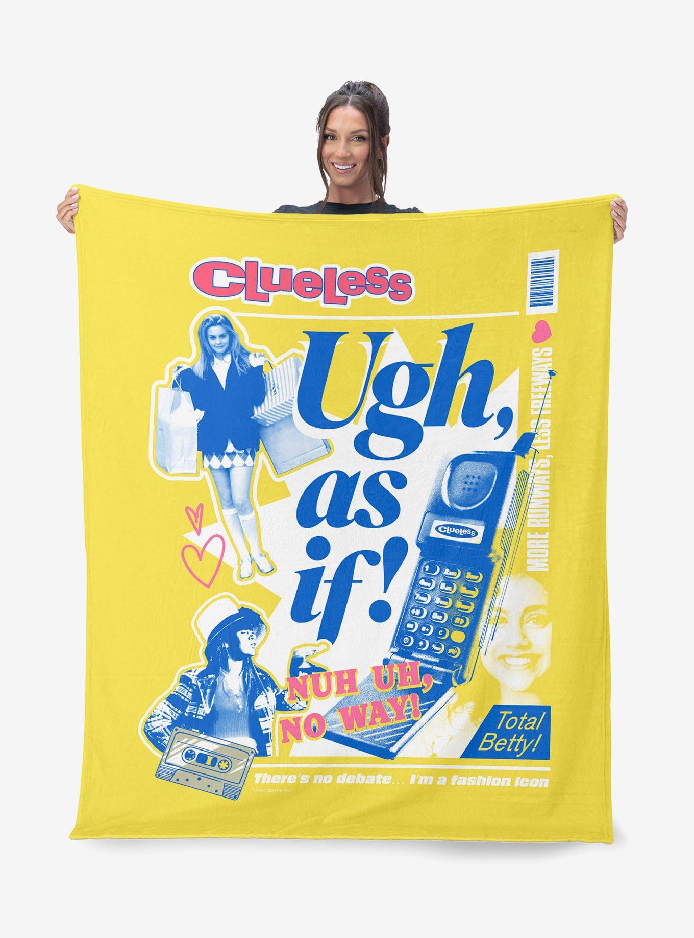 Clueless Ugh As If Silk Touch Sherpa Throw Blanket, , hi-res