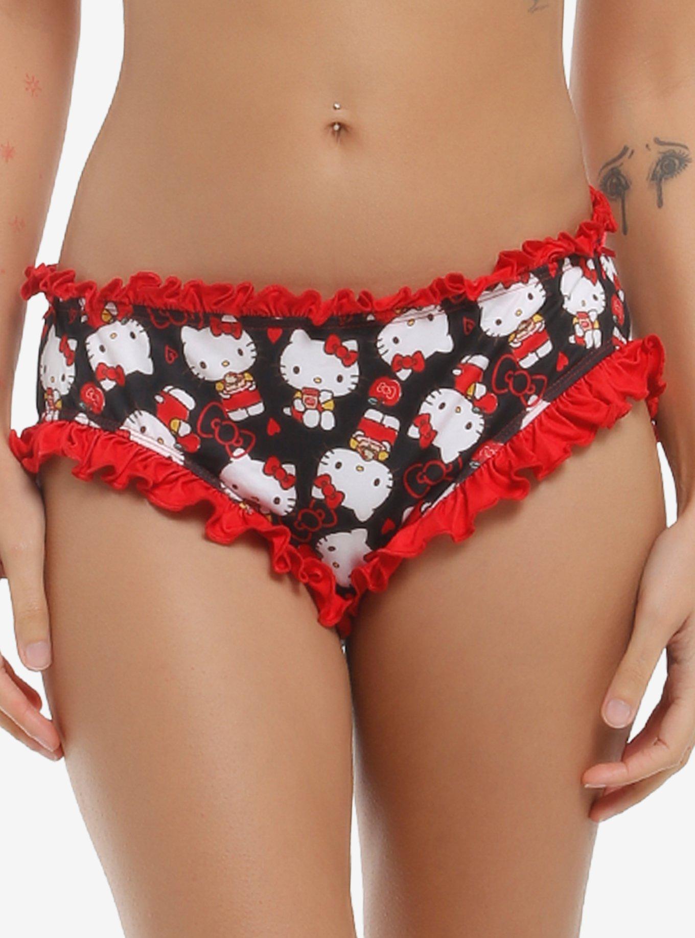 Hello Kitty Apple Ruffle High-Waisted Panty, , hi-res