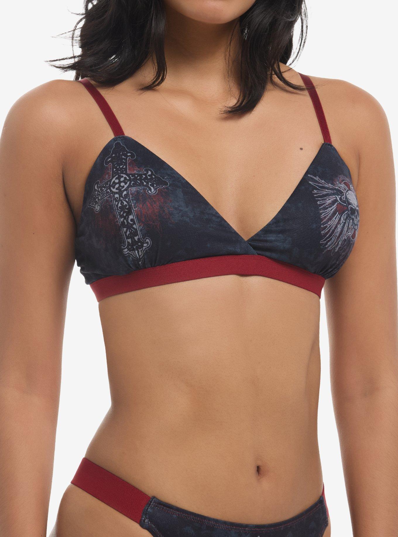 Grunge Skull & Cross Bralette, , hi-res