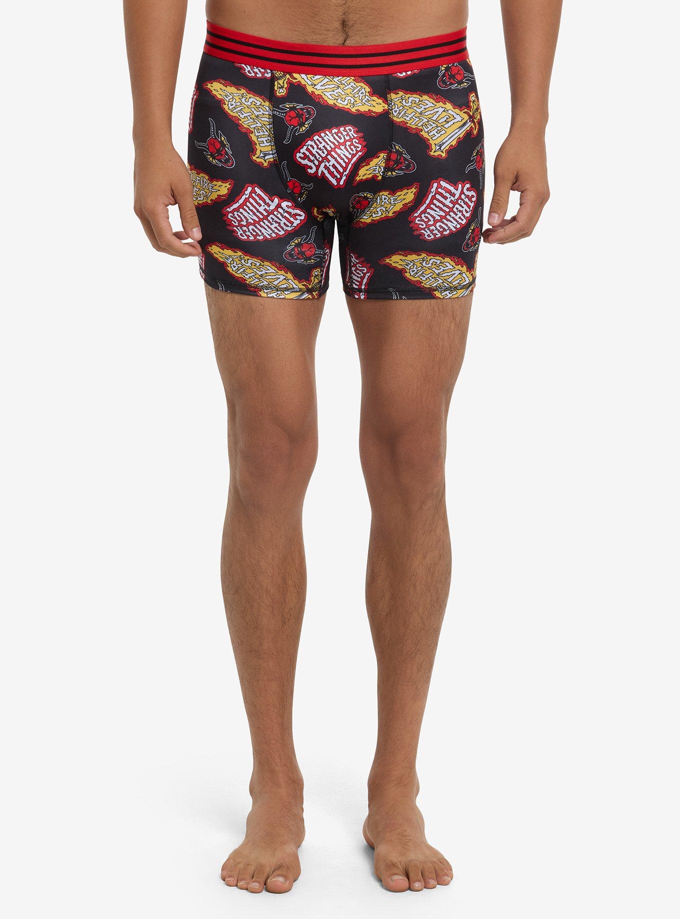 Stranger Things Hellfire Club Flames Boxer Briefs, , hi-res