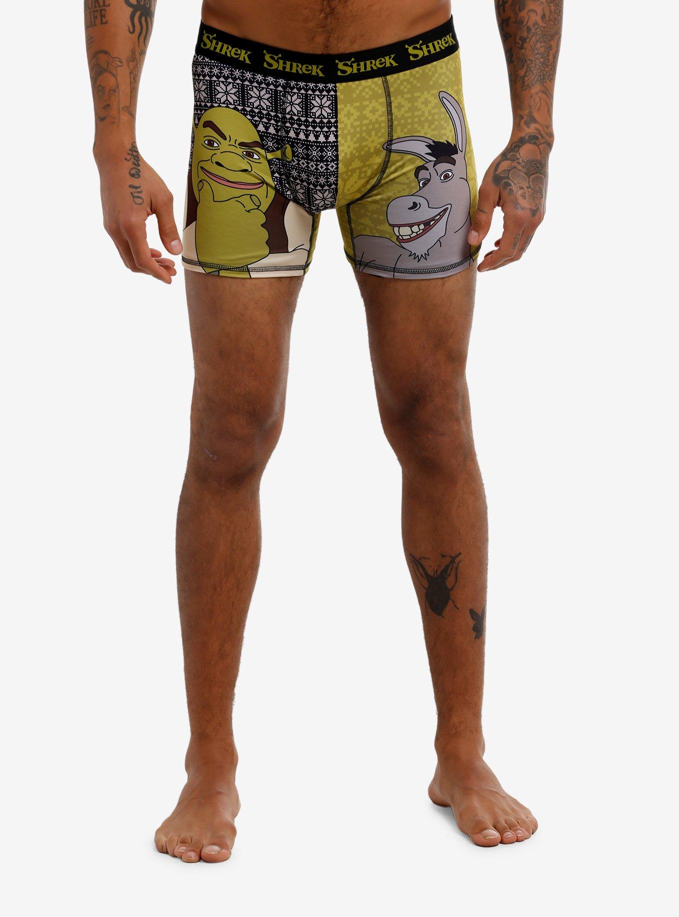 Shrek Donkey & Shrek Fair Isle Split Boxer Briefs, , hi-res