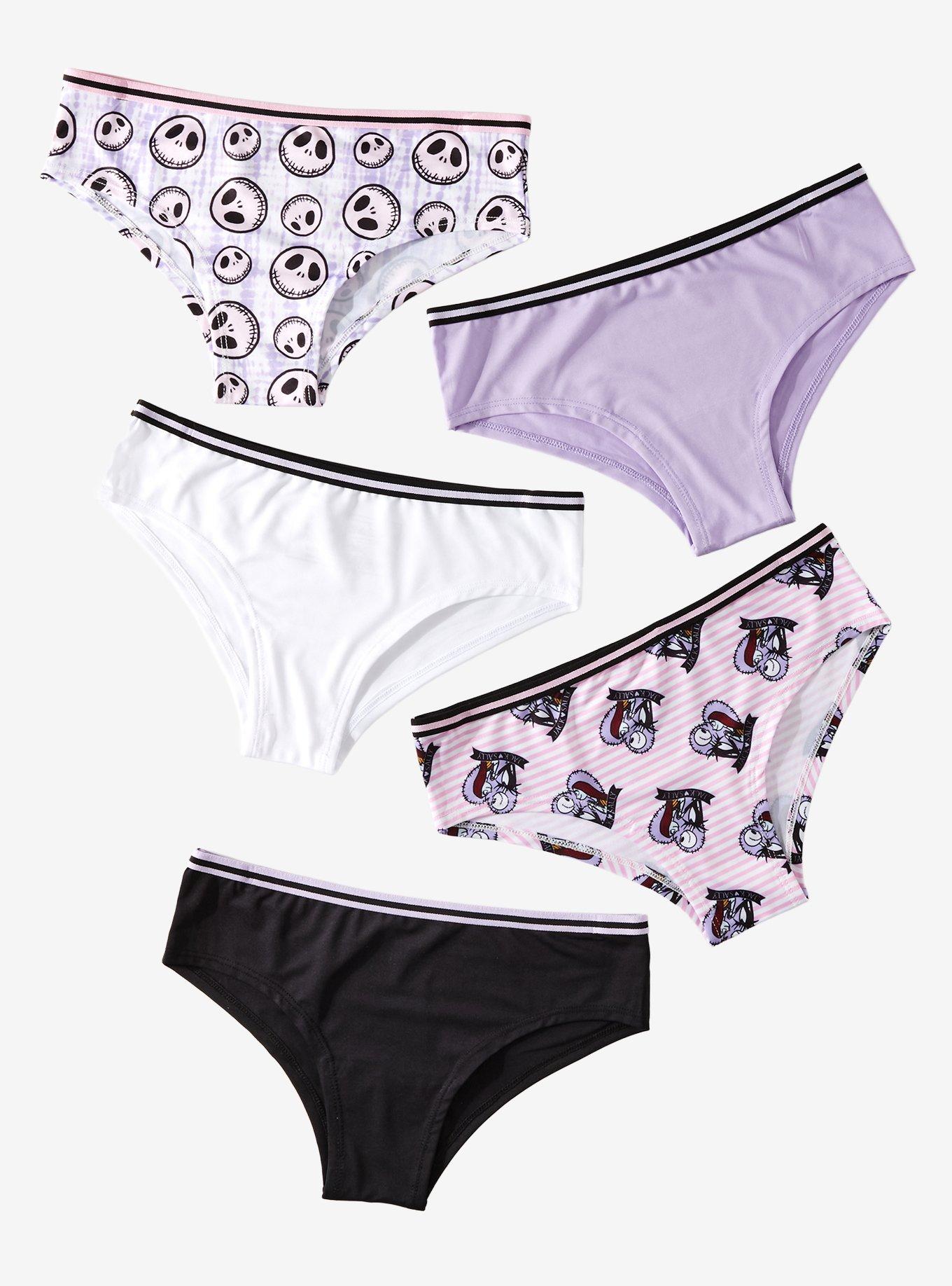 The Nightmare Before Christmas Jack & Sally Bikini Panty Set 5 Pair, , hi-res