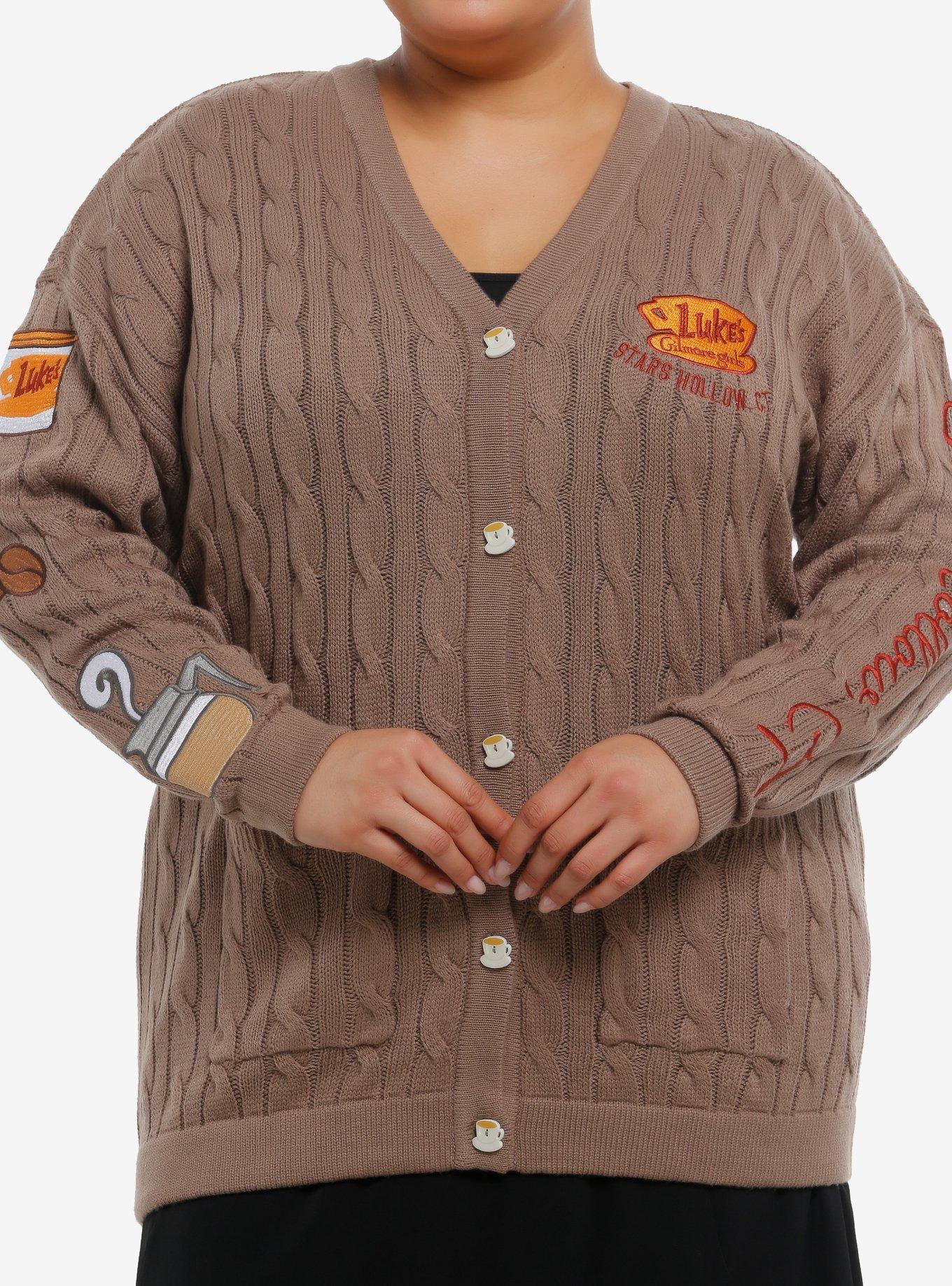 Gilmore Girls Luke's Coffee Girls Cardigan Plus Size, , hi-res