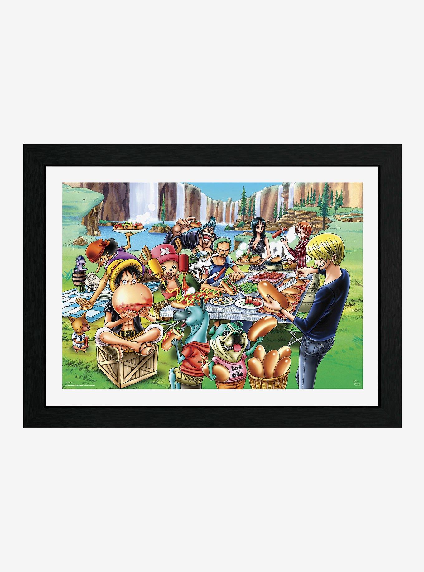 One Piece Hot Dog Party Framed Wall Art, , hi-res