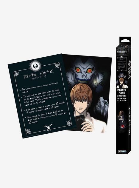 Death Note Light & Death Note Poster Set | Hot Topic