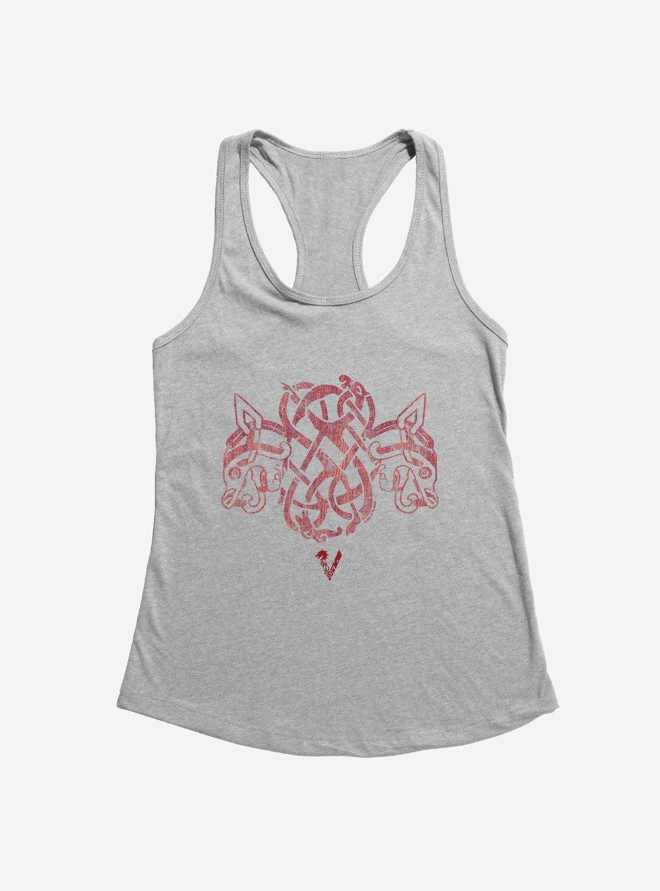 Vikings: Valhalla Faded Two Wolves Girls Tank, HEATHER, hi-res