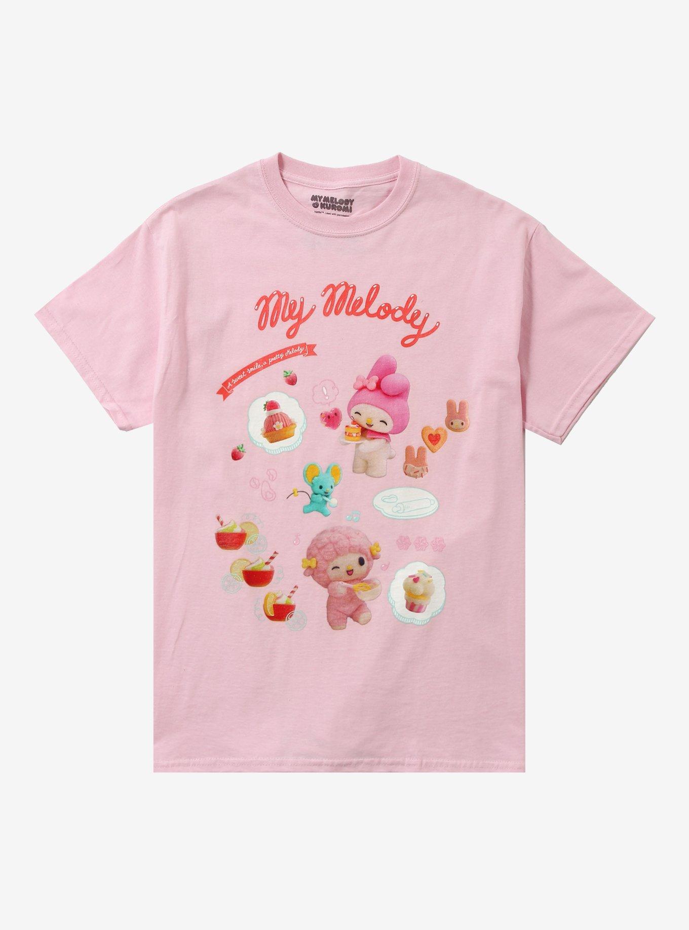 My Melody & Kuromi Snack Friends Girls T-Shirt, , hi-res