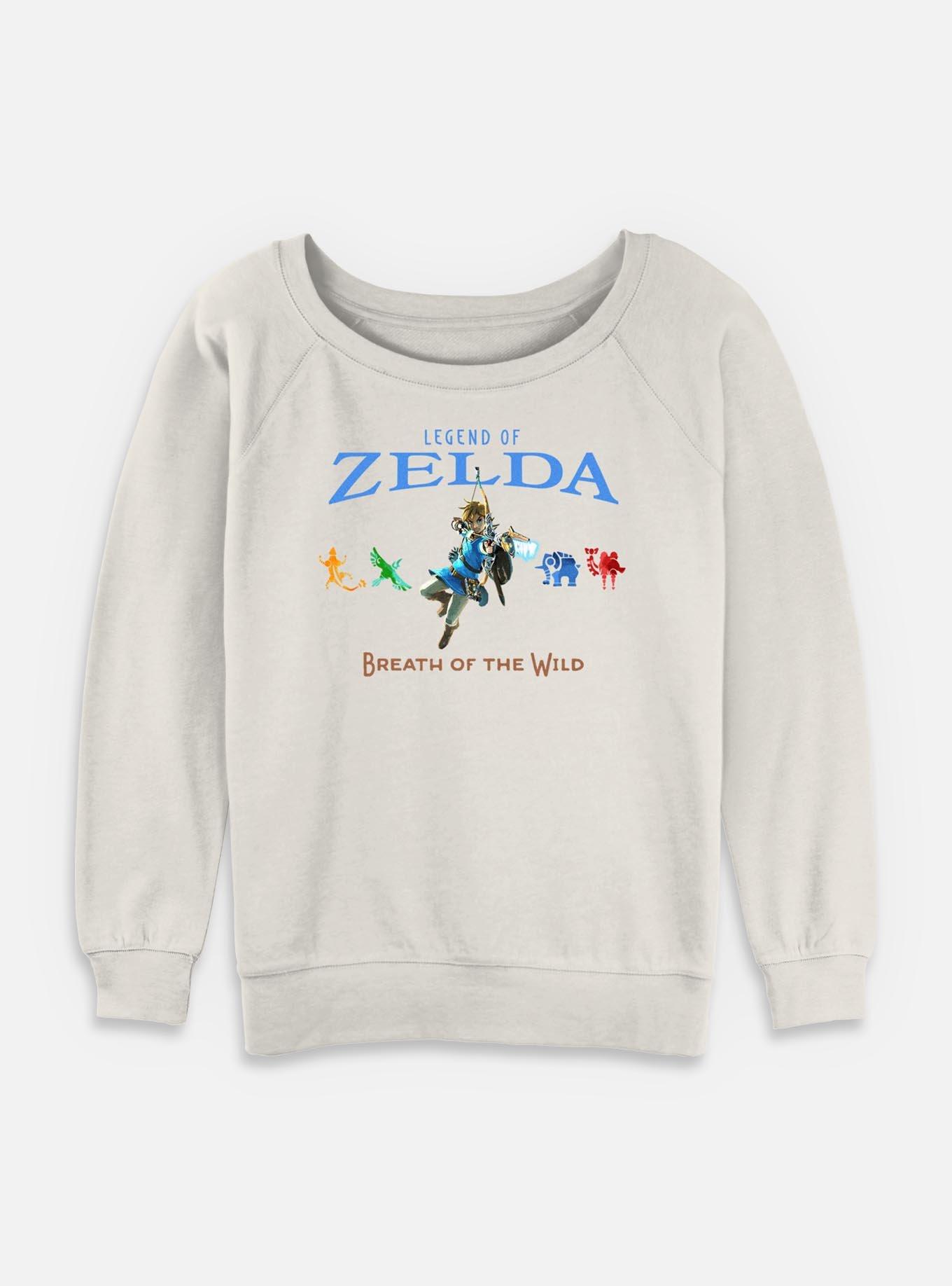 Nintendo Legend Of Zelda Breath Of The Wild and Divine Beasts Womens Slouchy Sweatshirt,New Products : American Fashion Style Bags On Sale