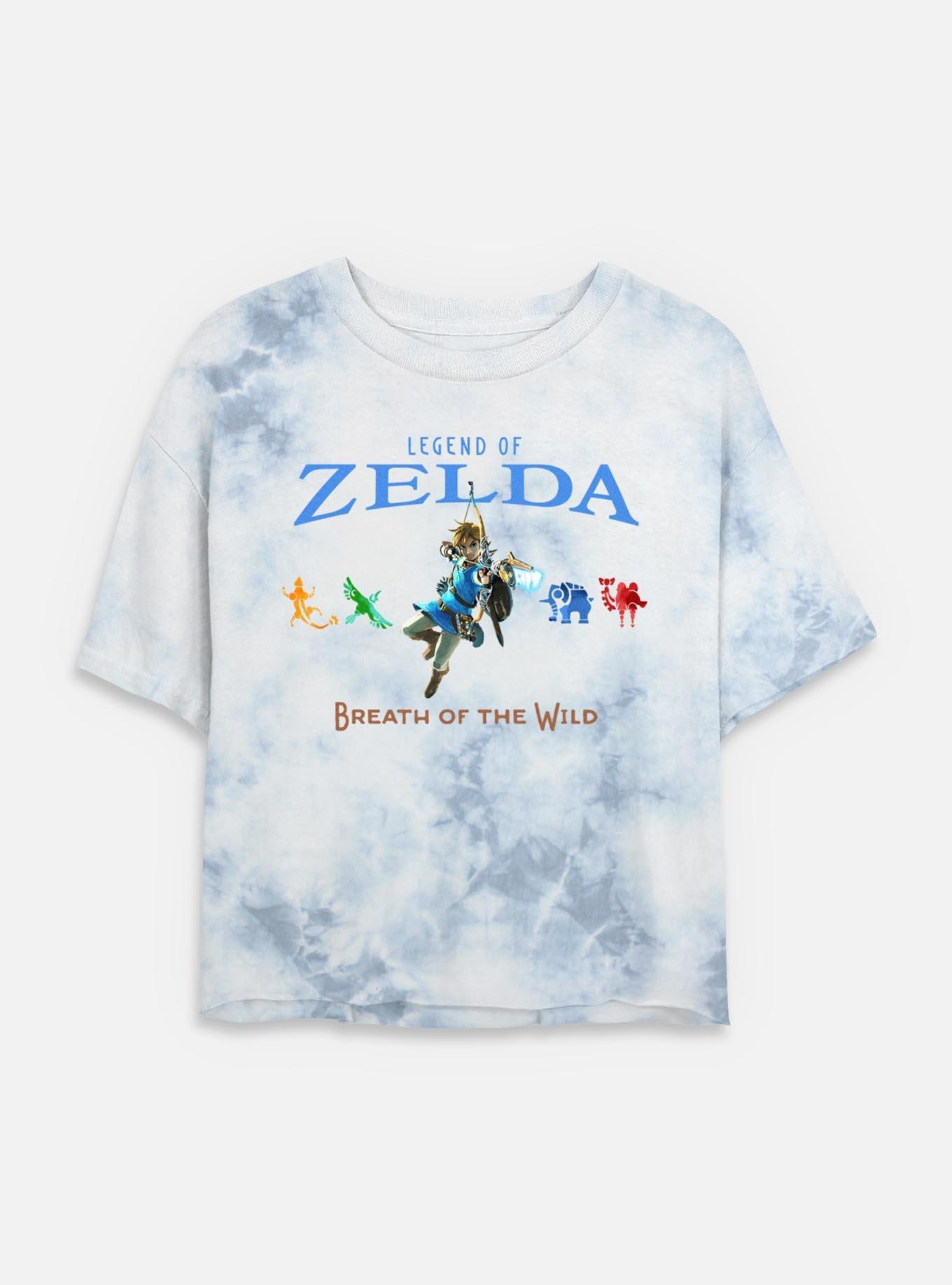 Nintendo Legend Of Zelda Breath Of The Wild and Divine Beasts Tie-Dye Womens Crop T-Shirt, , hi-res