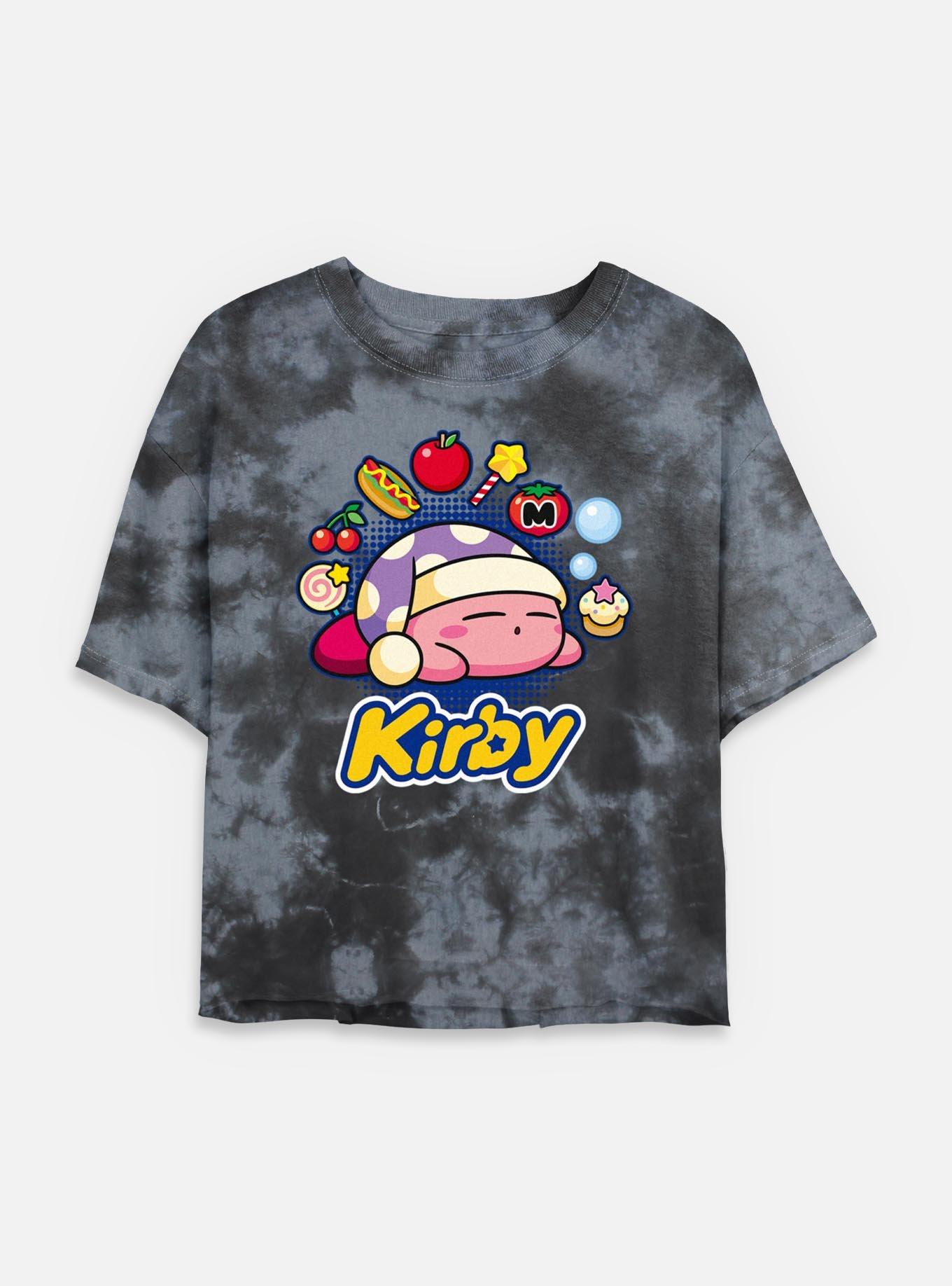 Nintendo Kirby Food Dreams Tie-Dye Womens Crop T-Shirt, , hi-res