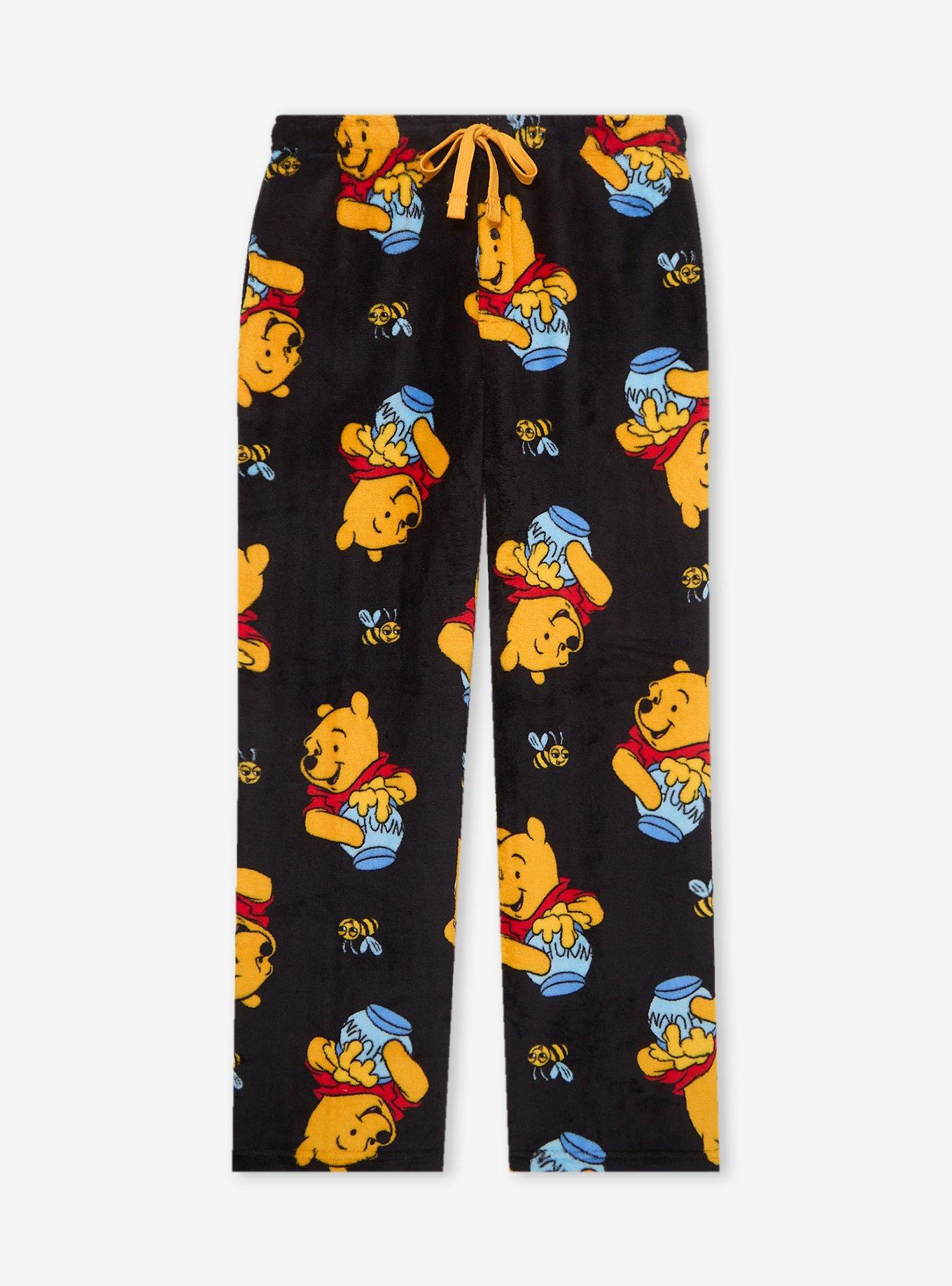 Disney Winnie the Pooh Hunny Pots Allover Print Plush Sleep Pants - BoxLunch Exclusive, , hi-res
