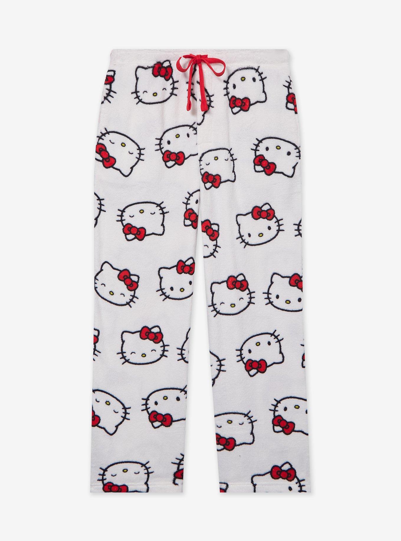 Sanrio Hello Kitty Allover Print Allover Print Plush Sleep Pants - BoxLunch Exclusive, , hi-res