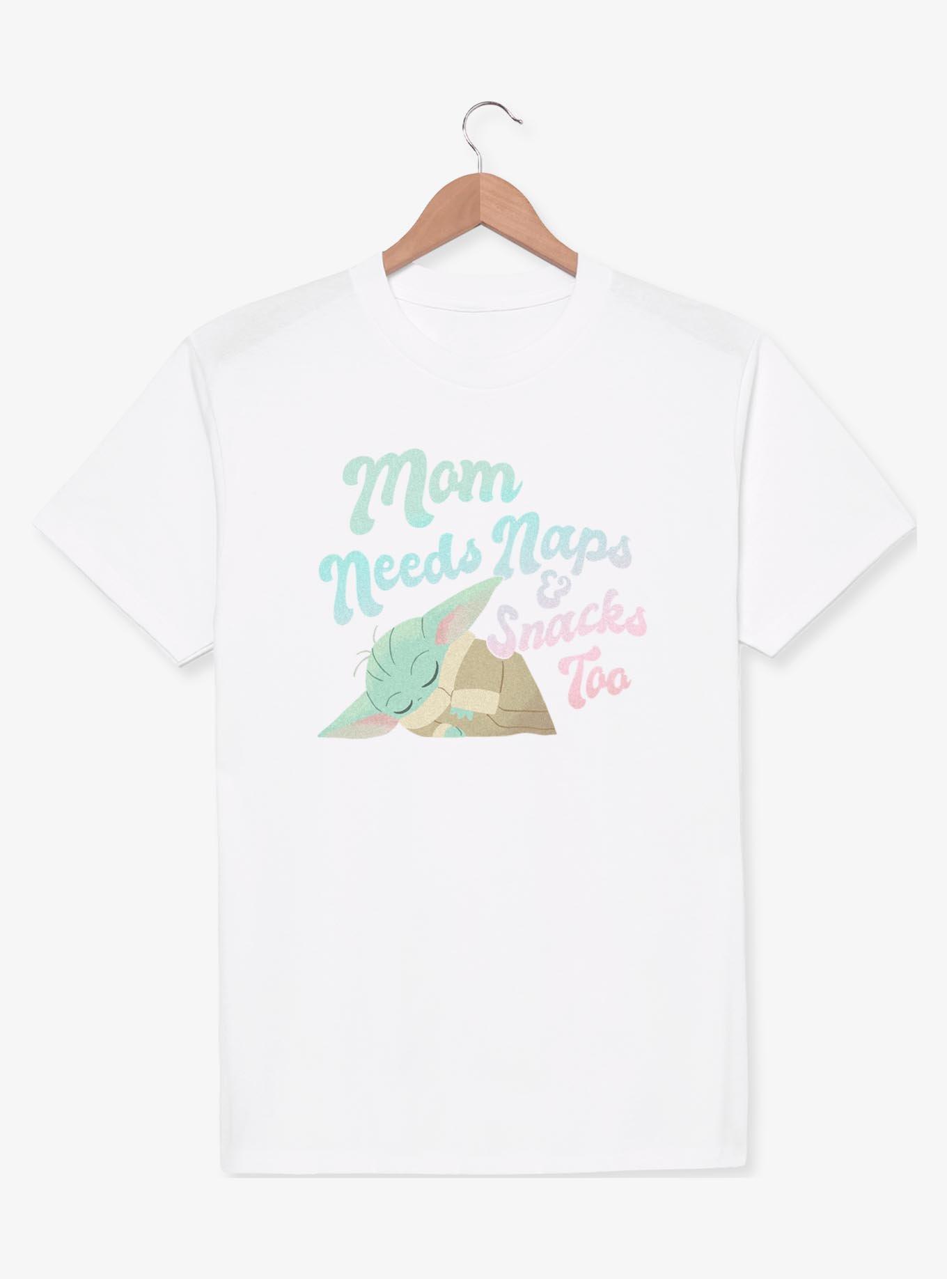 Star Wars The Mandalorian Mom Needs Naps And Snacks Too T-Shirt,New Products : American Fashion Style Bags On Sale