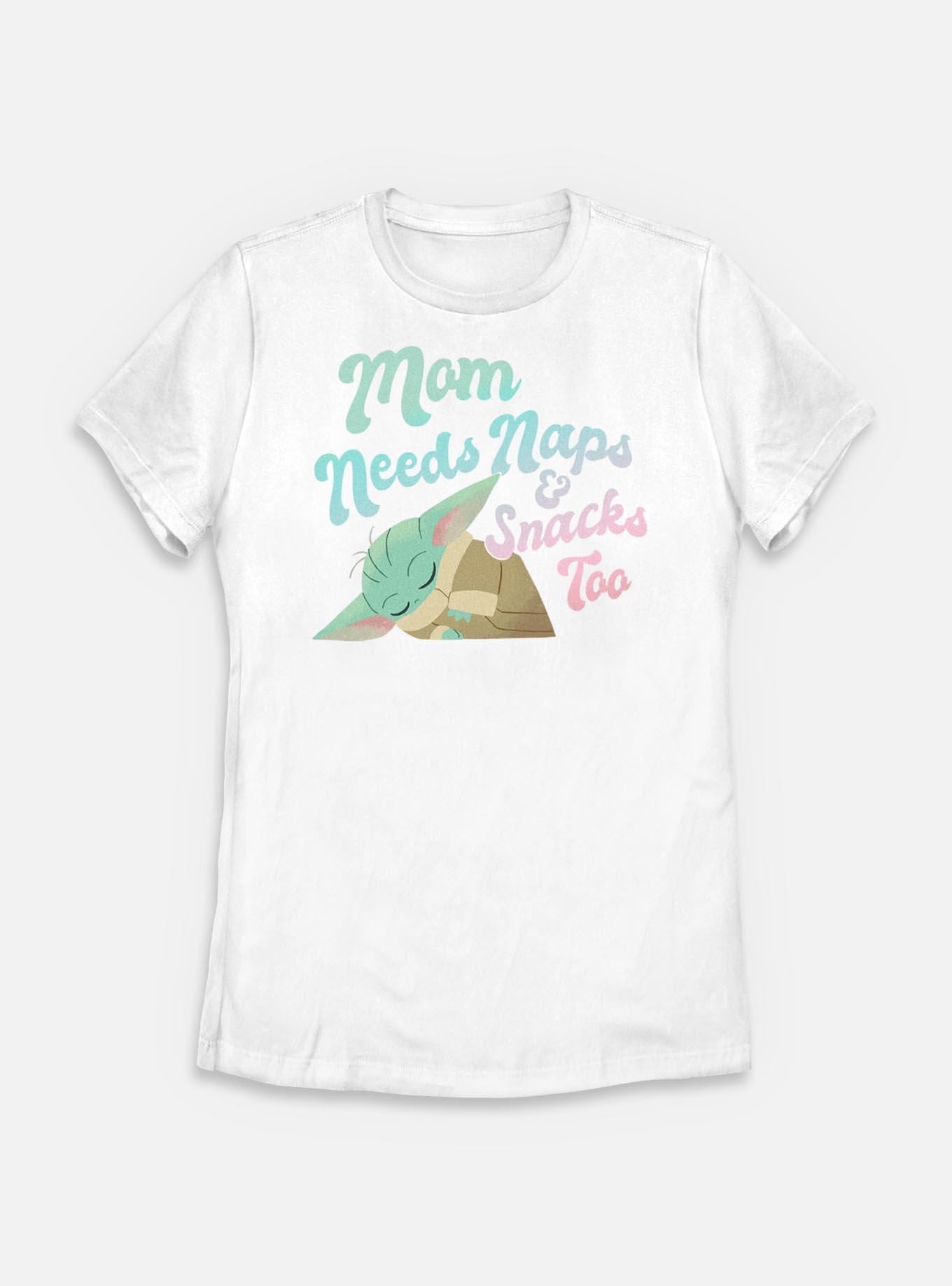 Star Wars The Mandalorian Mom Needs Naps And Snacks Too Womens T-Shirt,New Products : American Fashion Style Bags On Sale