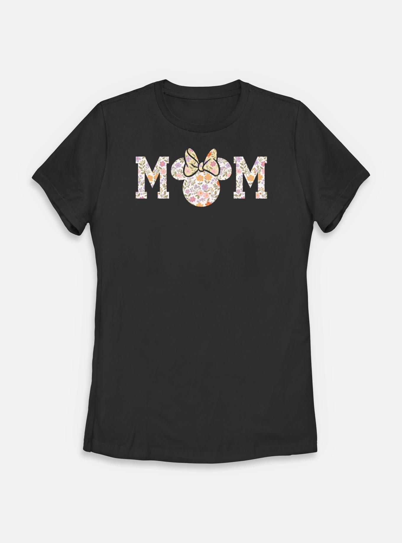 Disney Minnie Mouse Floral Mom Womens T-Shirt,New Products : American Fashion Style Bags On Sale