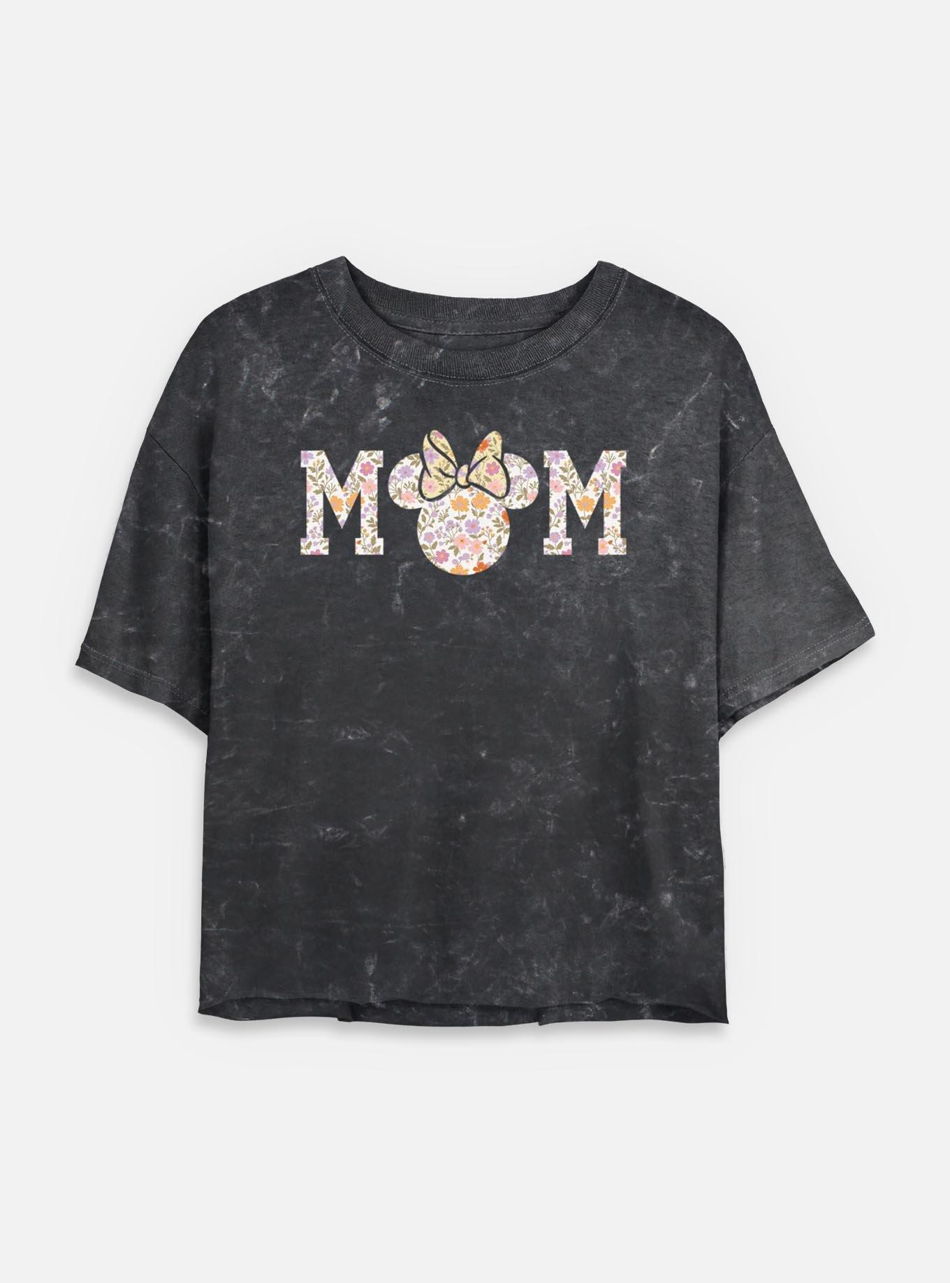 Disney Minnie Mouse Floral Mom Tie-Dye Womens Crop T-Shirt,New Products : American Fashion Style Bags On Sale