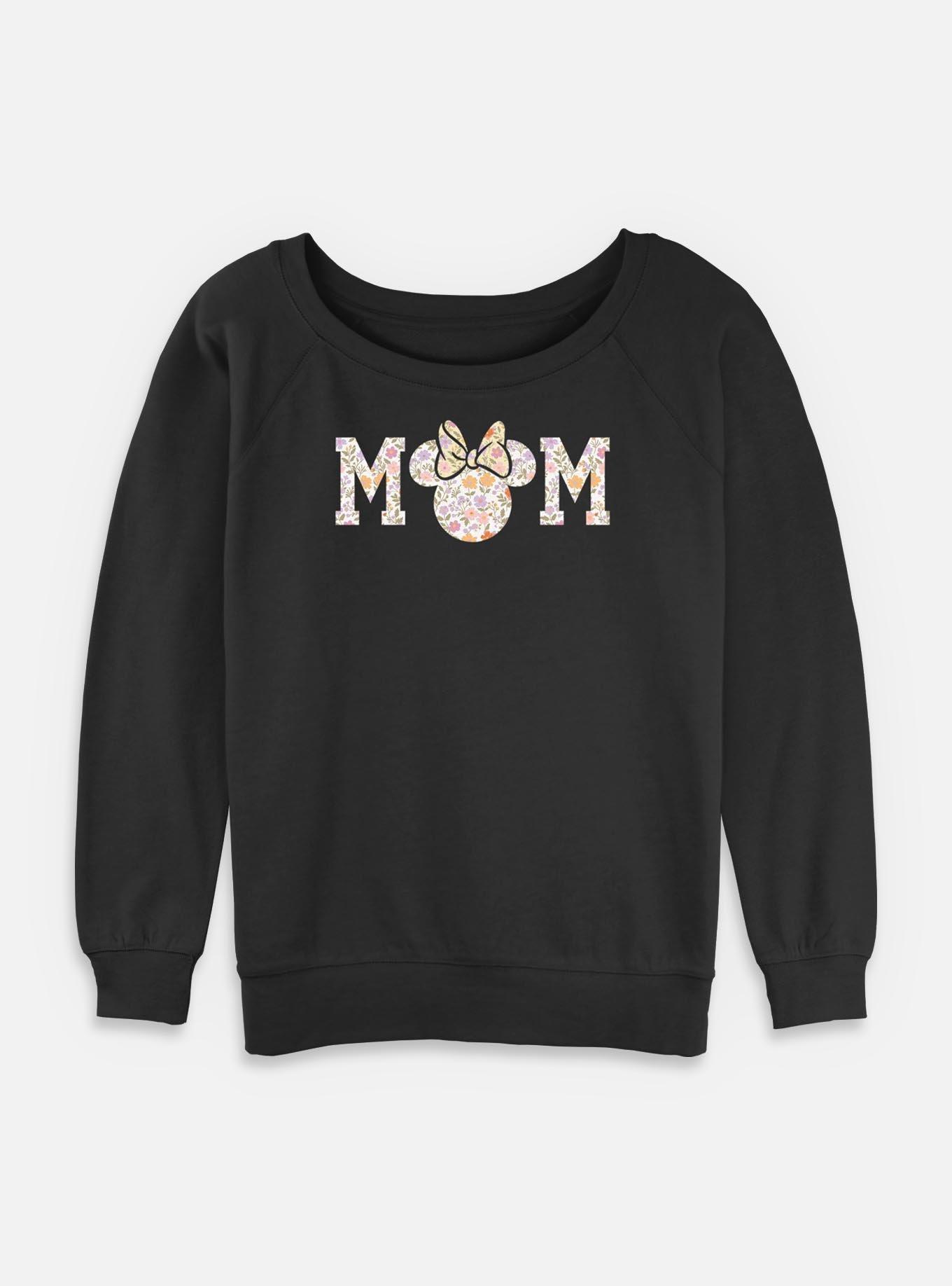 Disney Minnie Mouse Floral Mom Womens Slouchy Sweatshirt, , hi-res