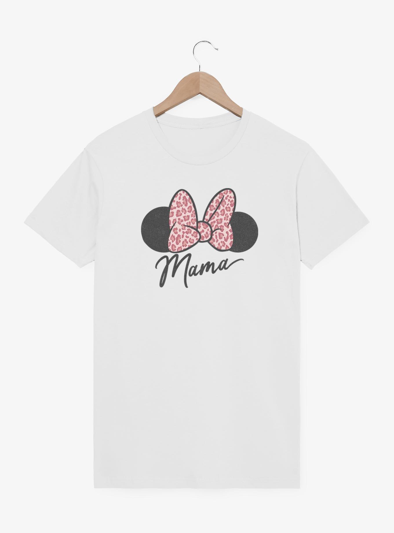 Disney Minnie Mouse Mama Leopard Bow T-Shirt,New Products : American Fashion Style Bags On Sale