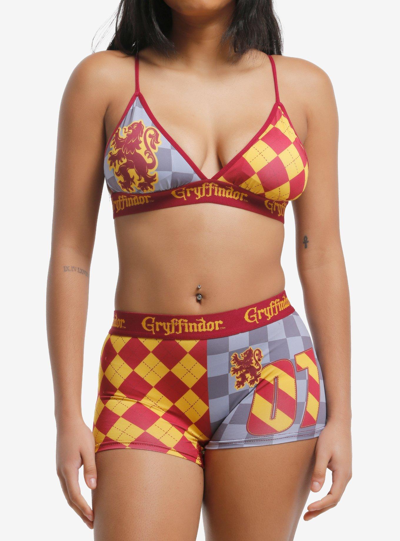 Harry Potter Gryffindor Bra & Boyshort Panty Set, , hi-res