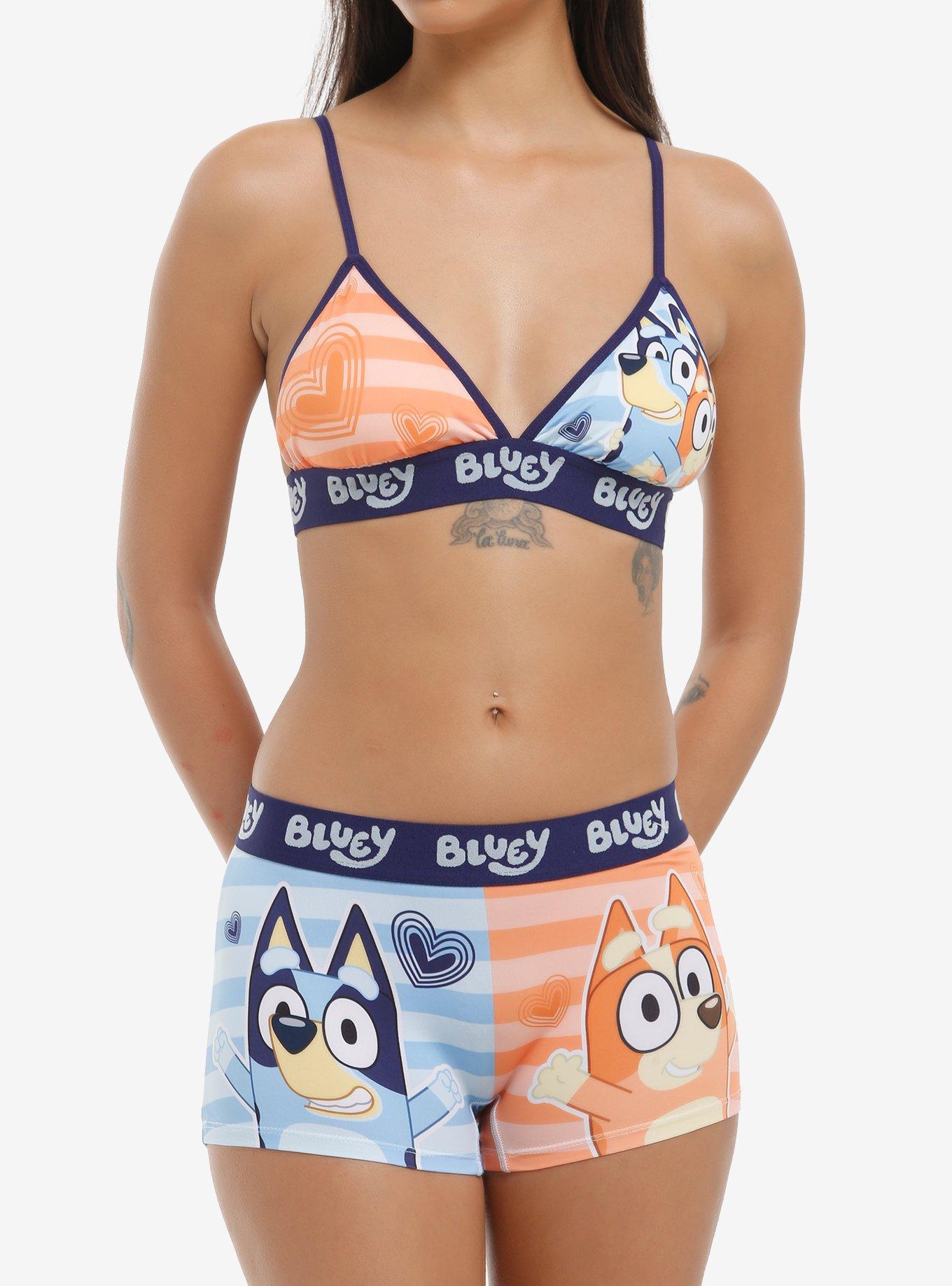 Bluey & Bingo Split Bra & Boyshort Panty Set, , hi-res