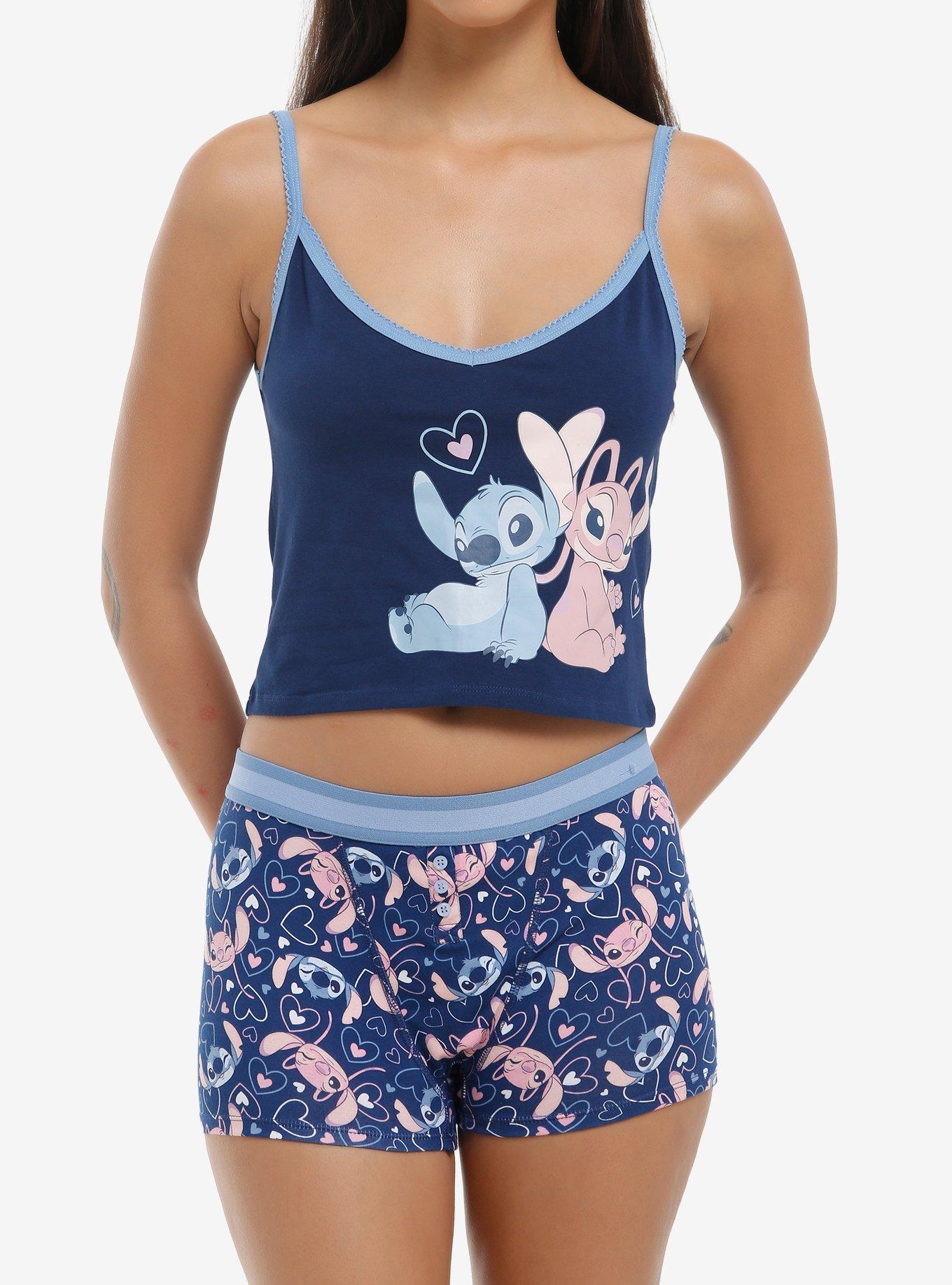 Disney Stitch & Angel Hearts Cami & Boyshort Panty Set, , hi-res
