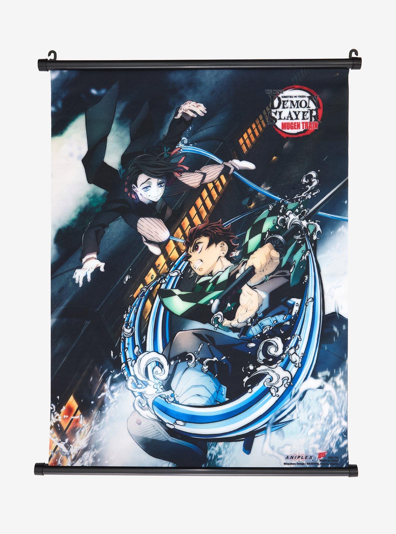Demon Slayer: Kimetsu No Yaiba Mugen Train Tanjiro & Enmu Wall Scroll, , hi-res