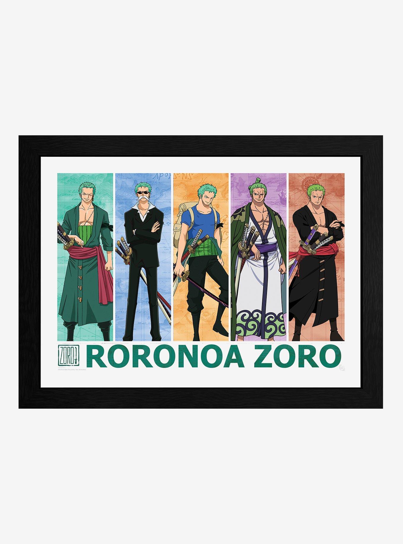 One Piece Roronoa Zoro Panels Framed Poster, , hi-res