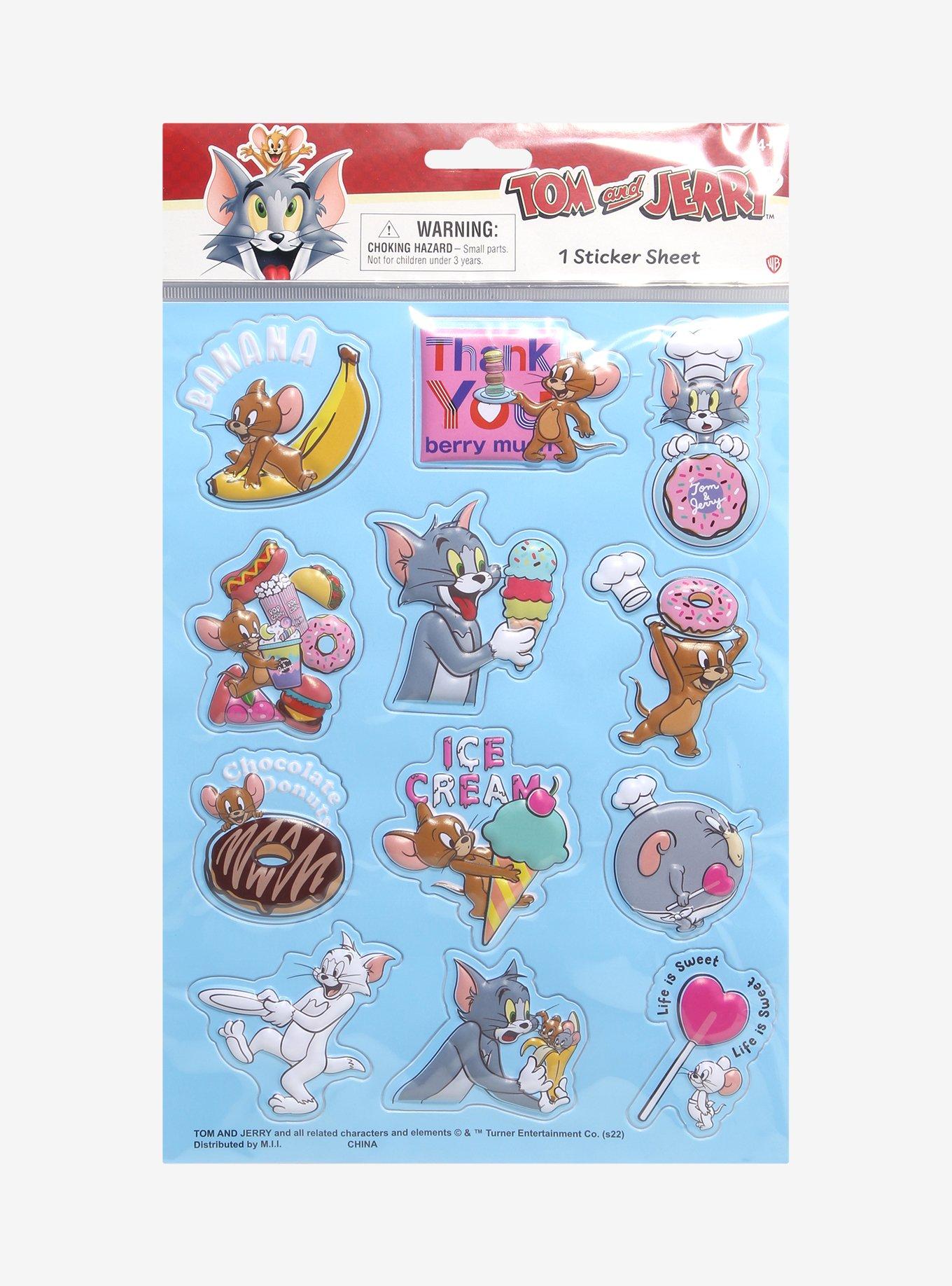 Tom And Jerry Puffy Sticker Sheet, , hi-res