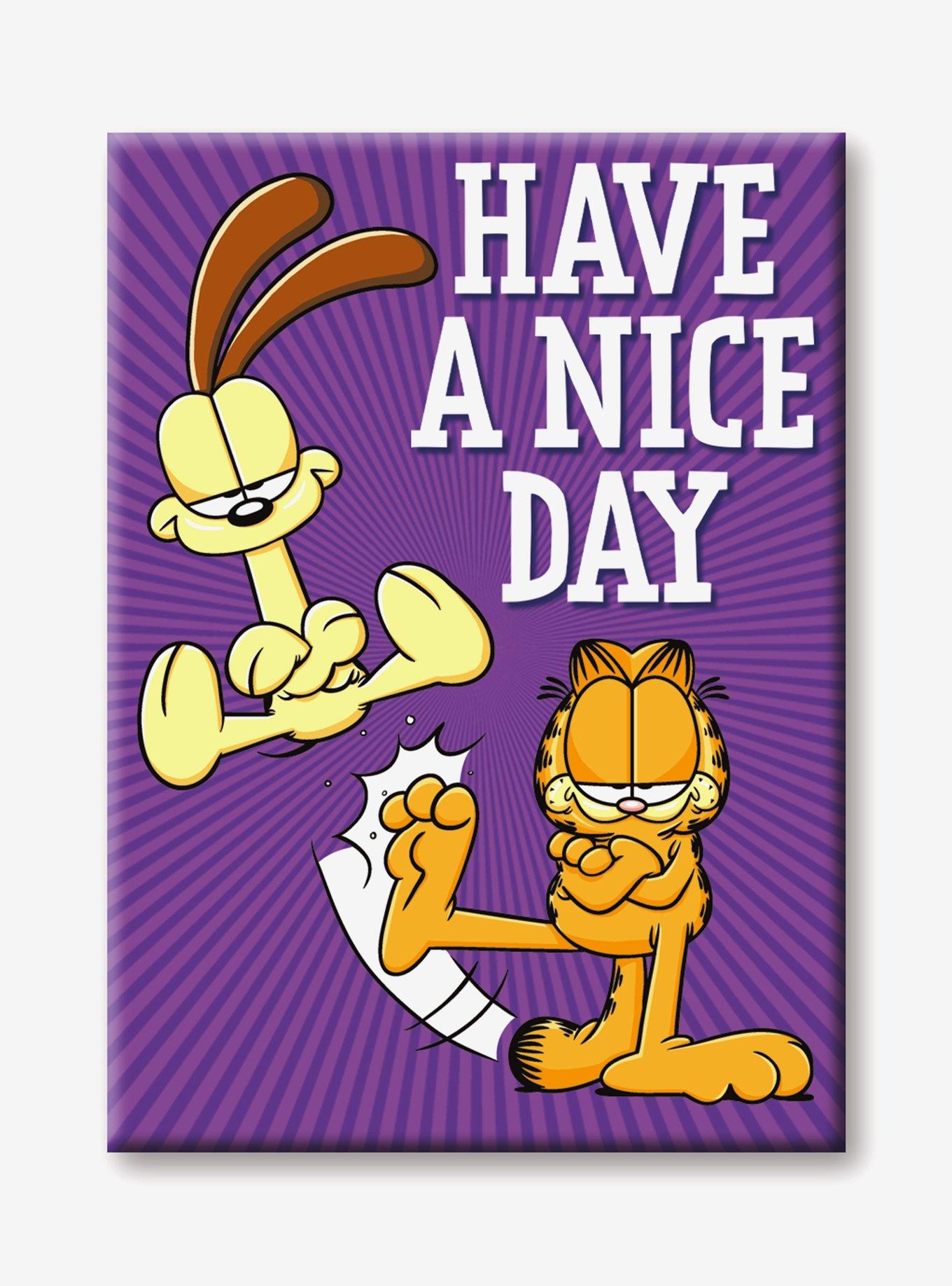 Garfield Odie & Garfield Have A Nice Day Flat Magnet
