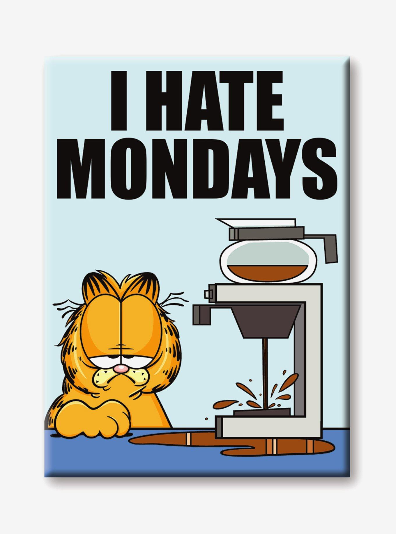 Garfield I Hate Mondays Flat Magnet, , hi-res