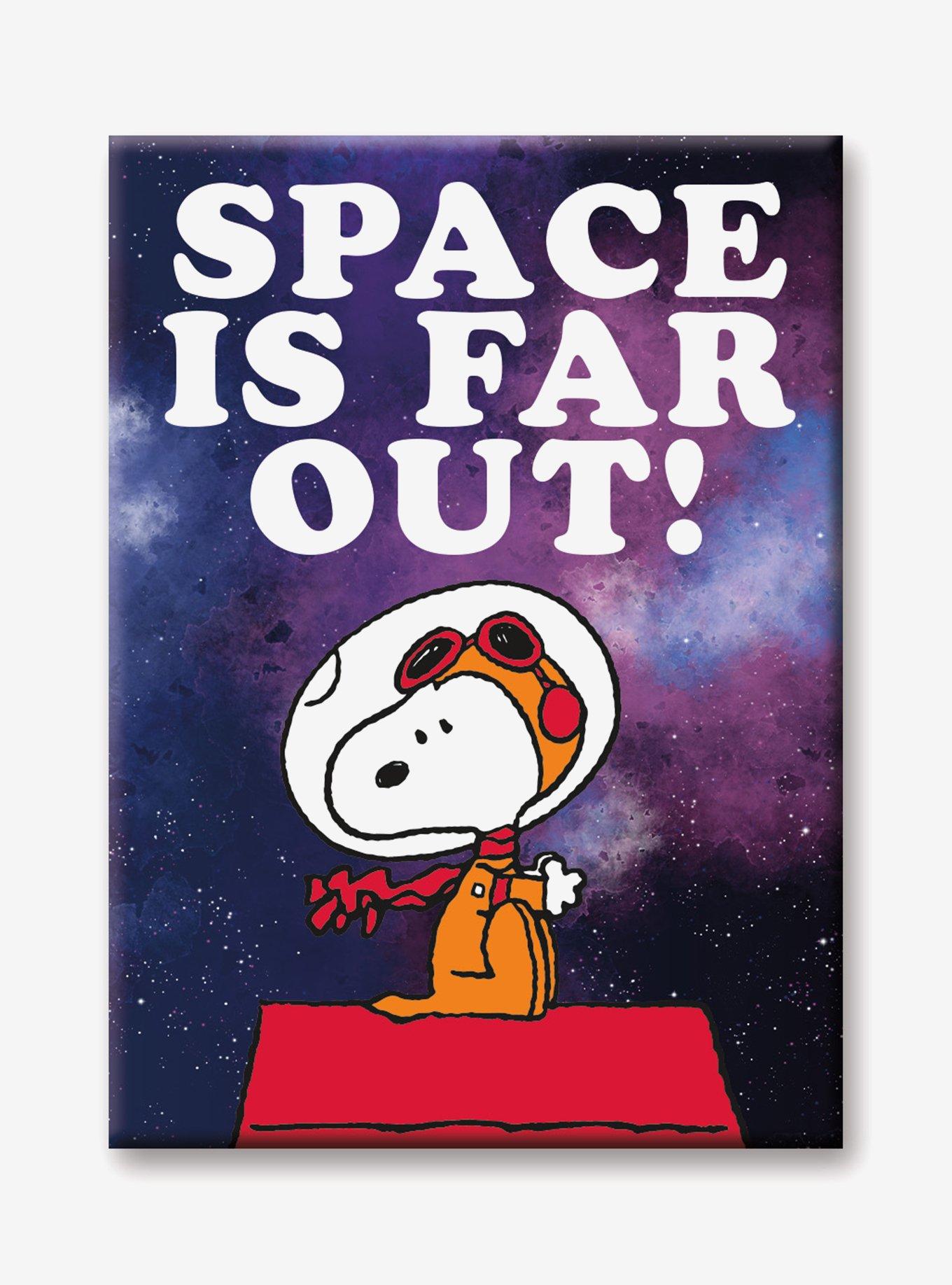 Peanuts Snoopy Space Is Far Out Flat Magnet, , hi-res