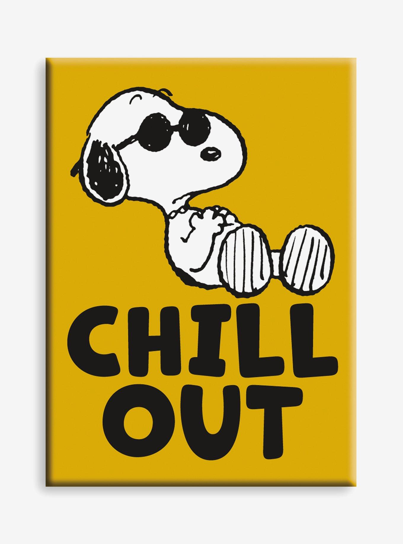 Peanuts Snoopy Chill Out Flat Magnet, , hi-res