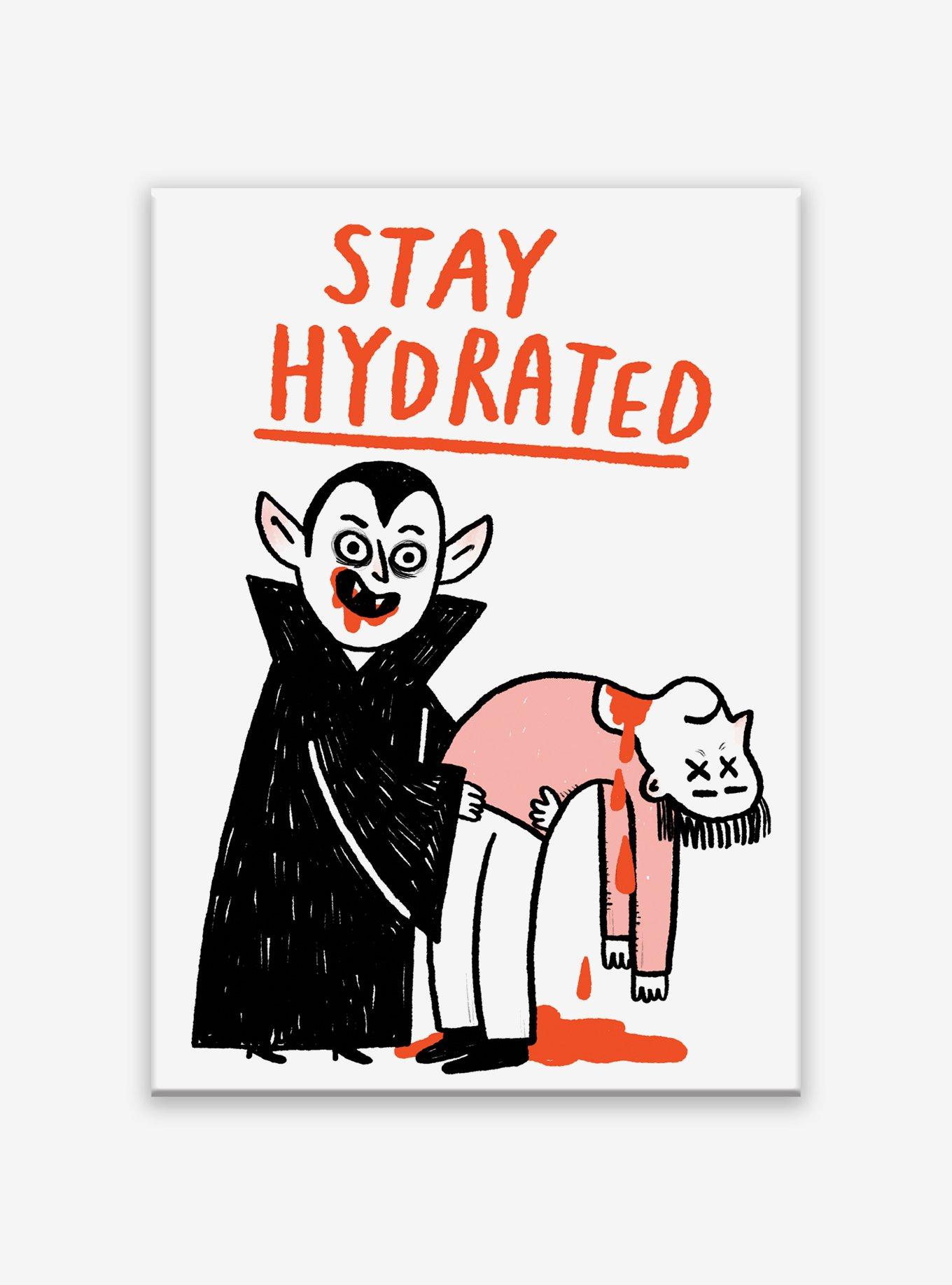 Vampire Stay Hydrated Rectangle Flat Magnet, , hi-res