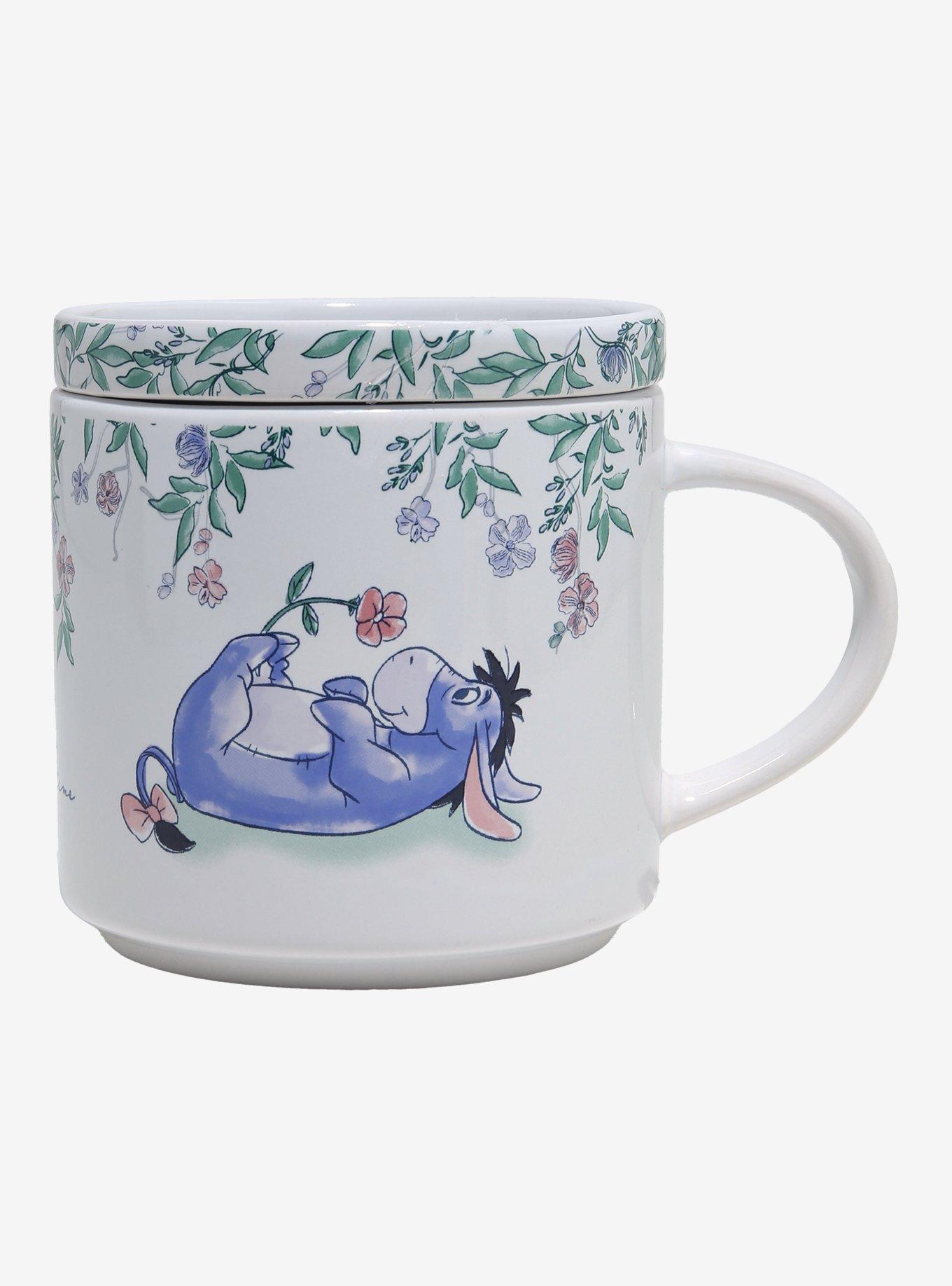 Disney Winnie the Pooh Eeyore Floral Mug with Lid, , hi-res