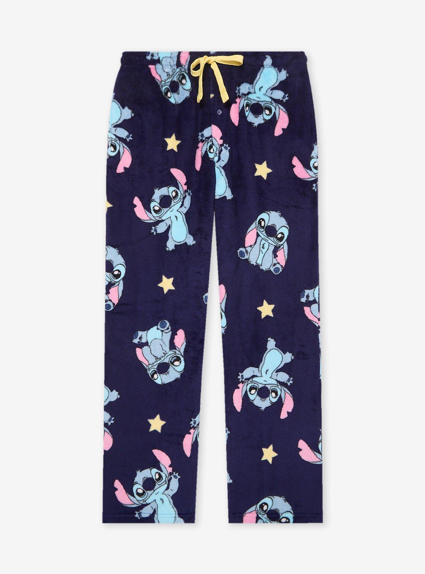 Disney Lilo & Stitch Stars & Stitch Allover Print Plush Sleep Pants - BoxLunch Exclusive, , hi-res
