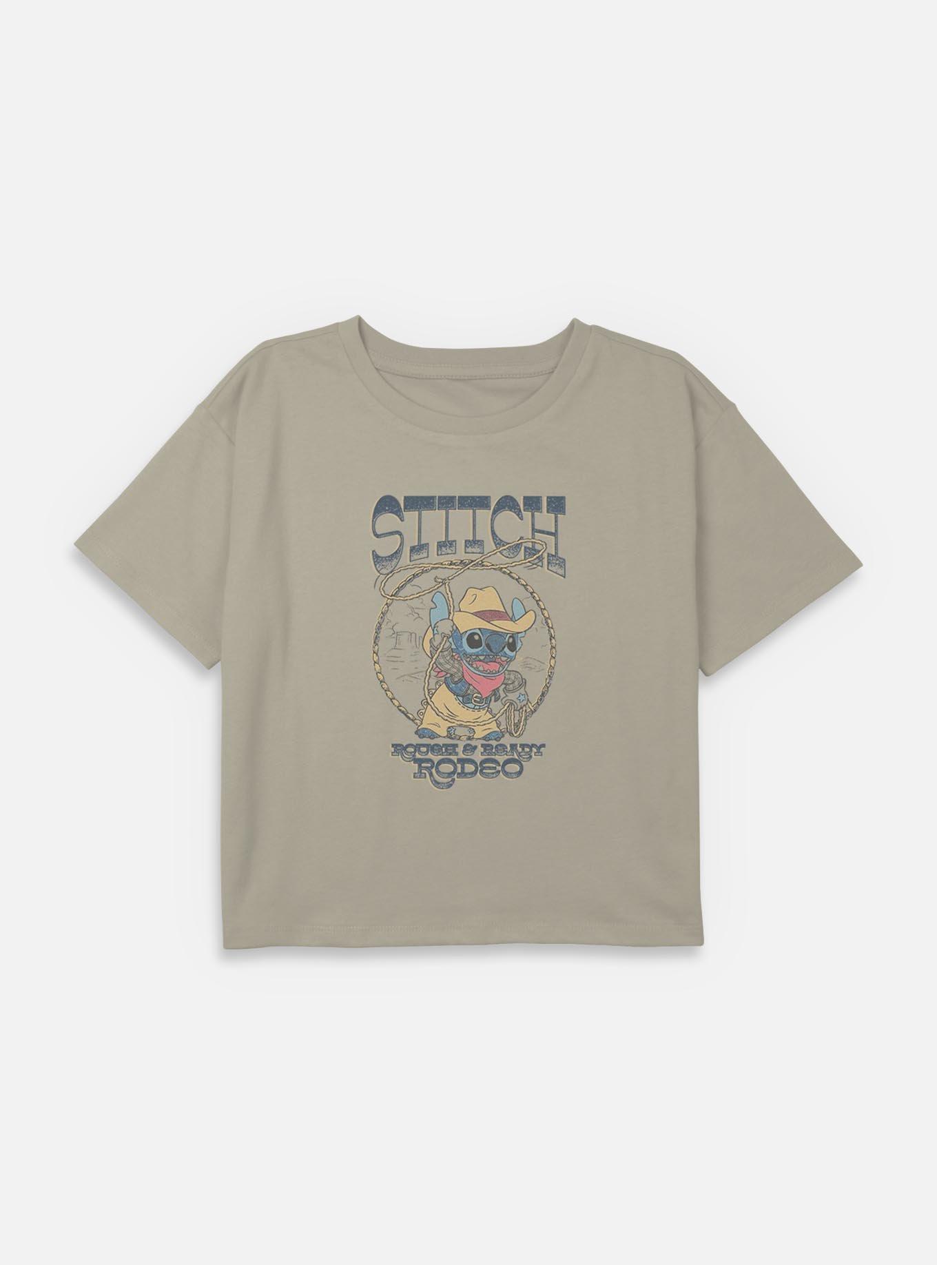 Disney Lilo & Stitch Rough & Ready Rodeo Youth Girls Boxy T-Shirt BoxLunch Exclusive, , hi-res
