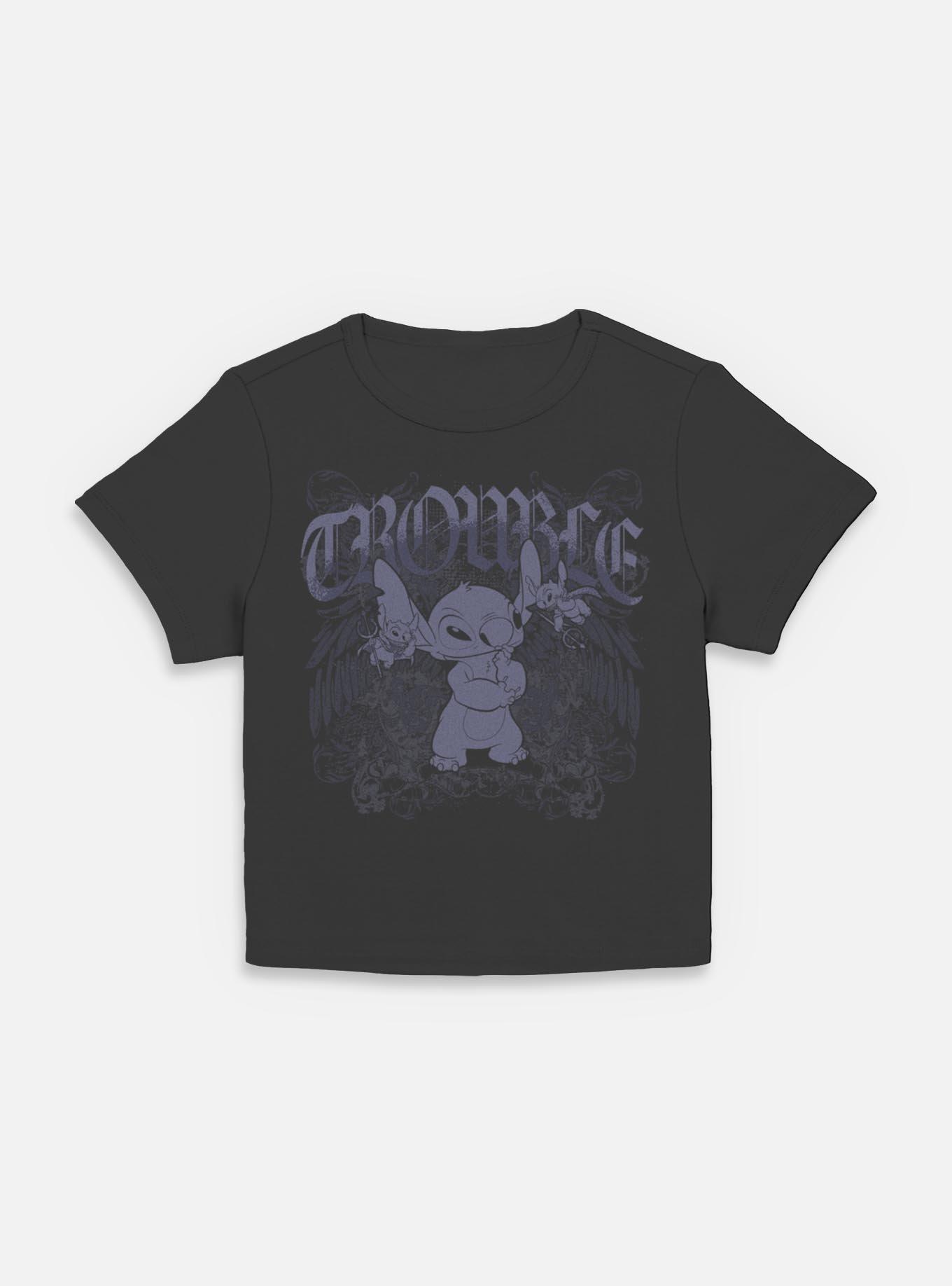 Disney Lilo & Stitch Total Trouble Womens Baby T-Shirt BoxLunch Web Exclusive,New Products : American Fashion Style Bags On Sale